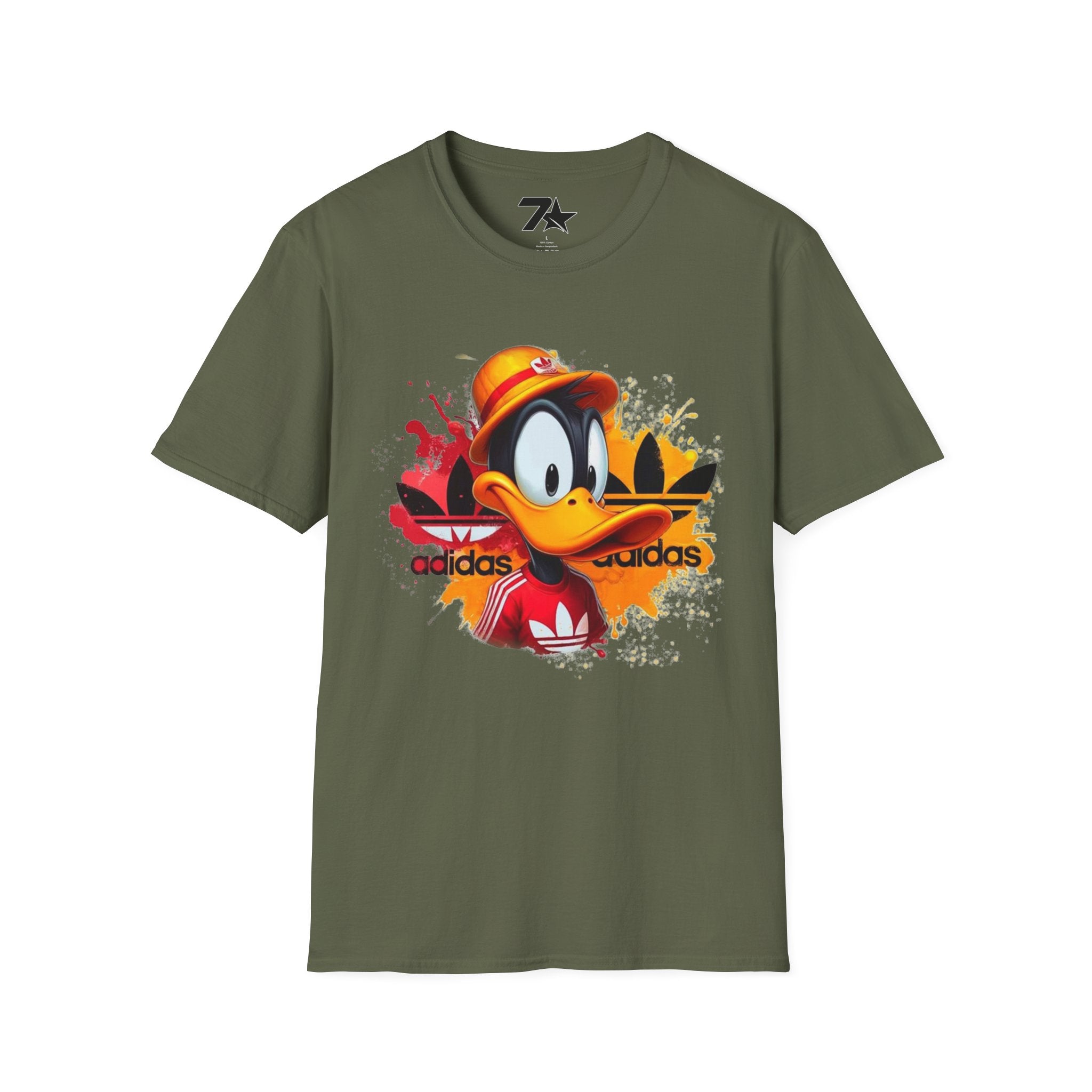 Retro Cartoon Duck Streetwear T-Shirt — Bold Sports-Inspired Graphic