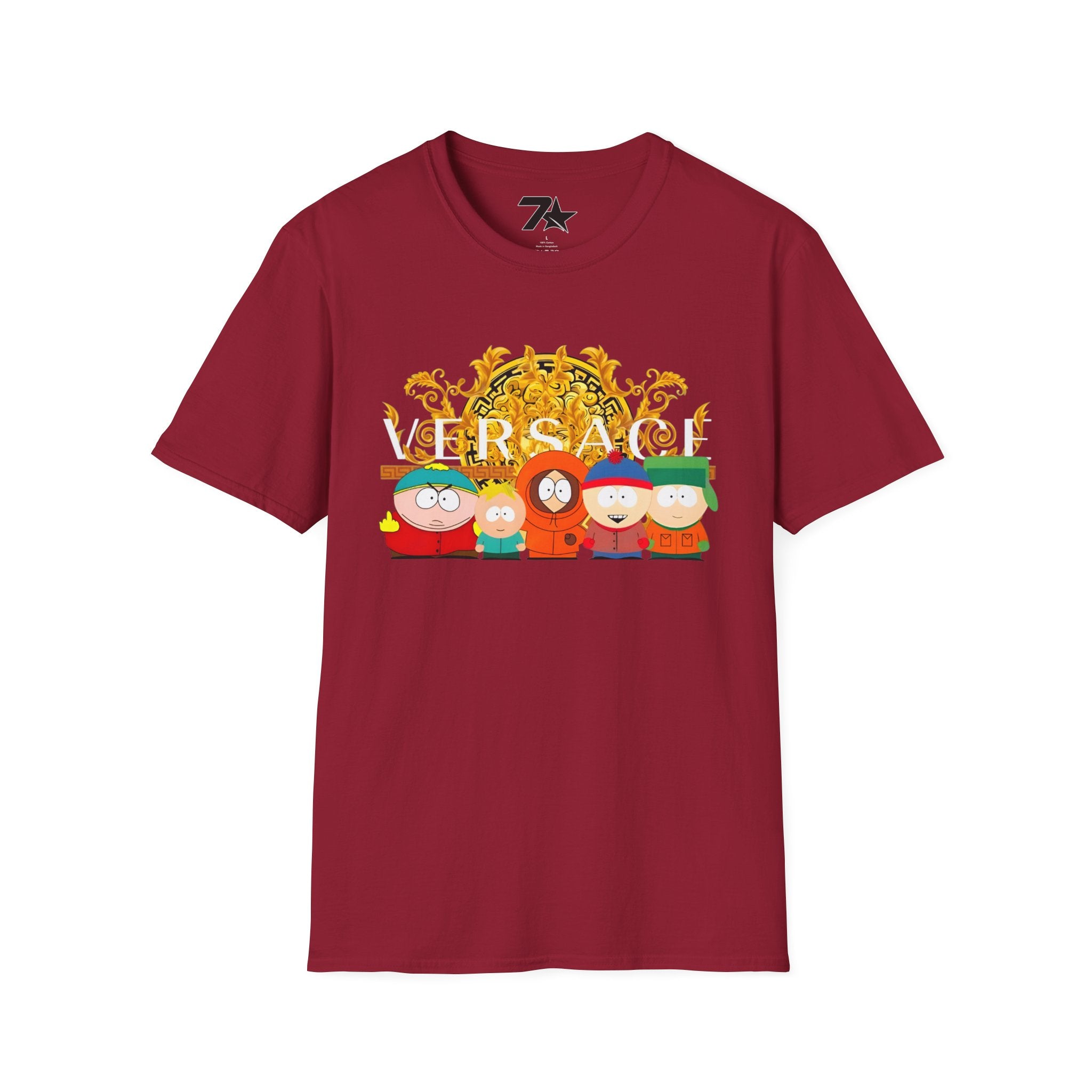 Gold Medallion Cartoon Crew T‑Shirt
