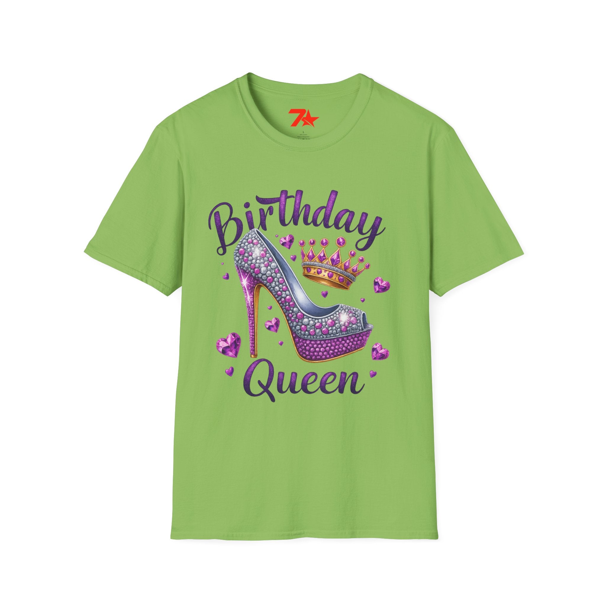 Birthday Girl Queen Unisex Softstyle T-Shirt, Birthday Party Shirt, Special Day
