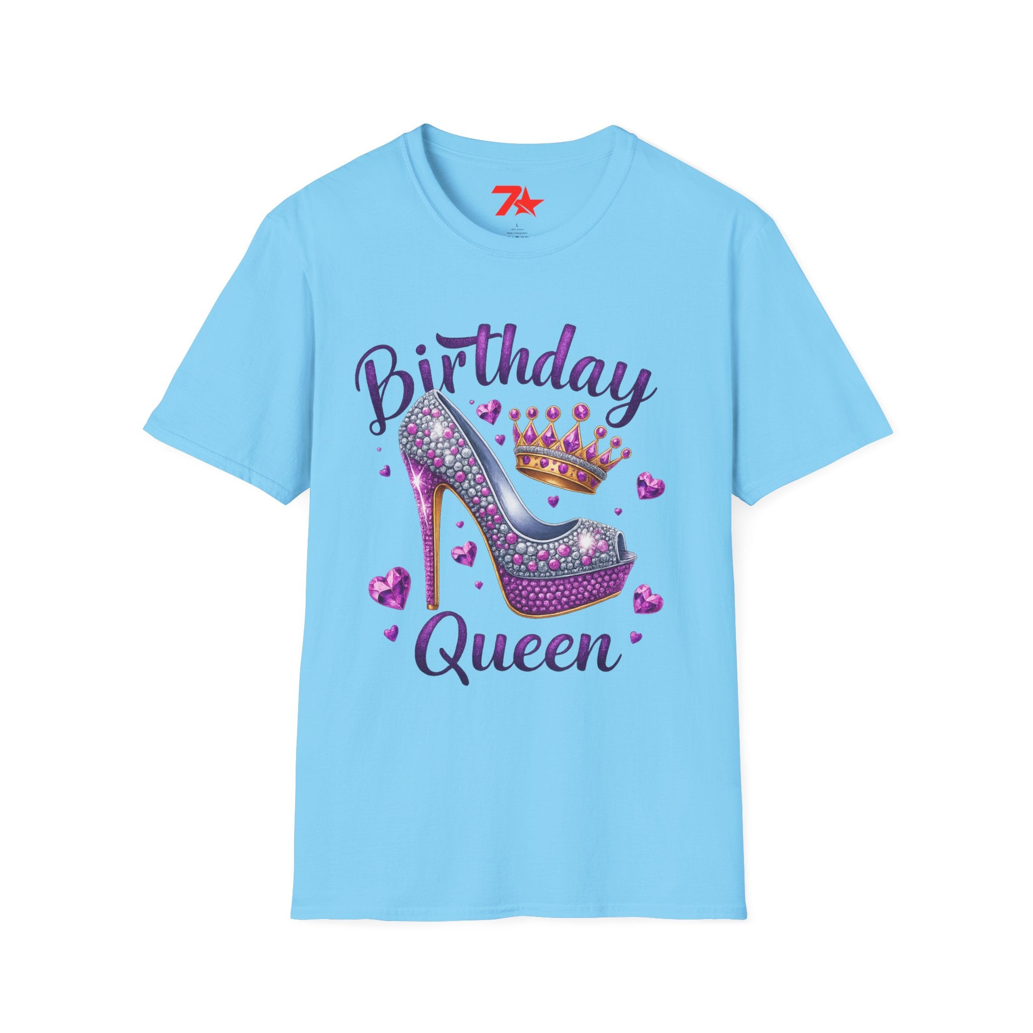 Birthday Girl Queen Unisex Softstyle T-Shirt, Birthday Party Shirt, Special Day
