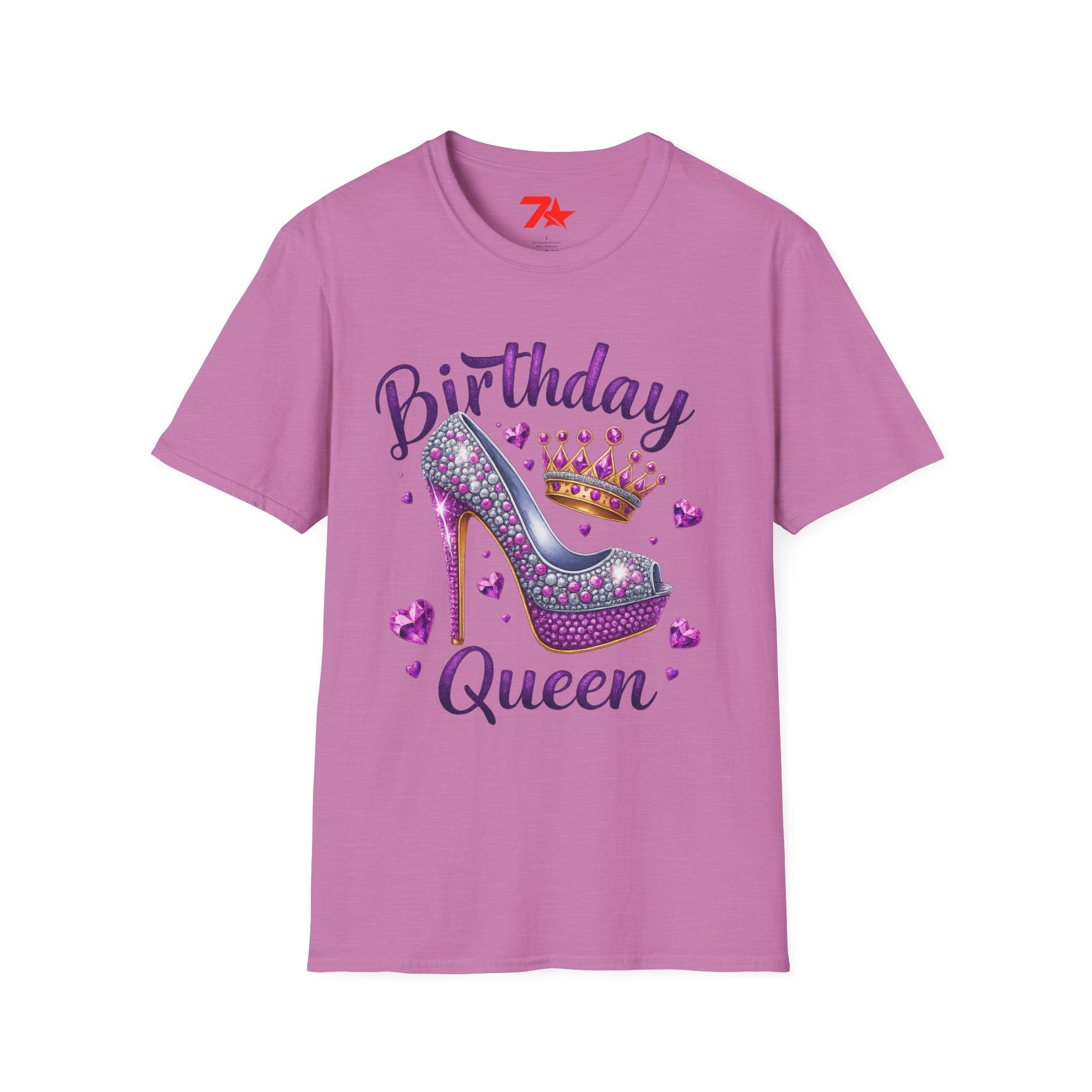 Birthday Girl Queen Unisex Softstyle T-Shirt, Birthday Party Shirt, Special Day