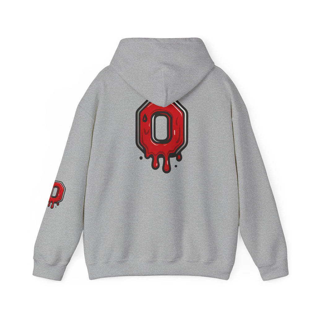 The Block O Drip Hoodie, National Champions 2025 Hoodie, Buckeyes Fan 4 Print Locations