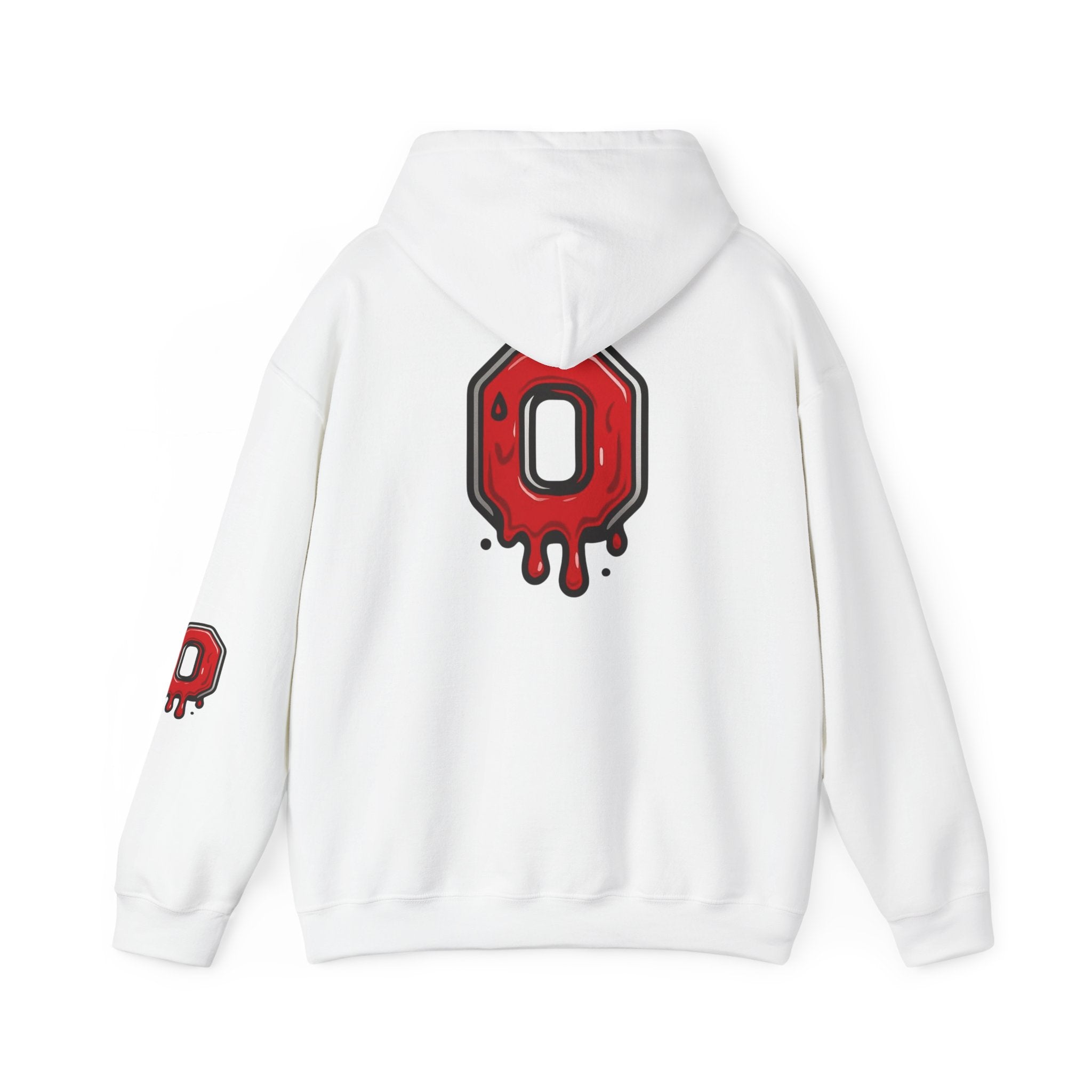The Block O Drip Hoodie, National Champions 2025 Hoodie, Buckeyes Fan 4 Print Locations