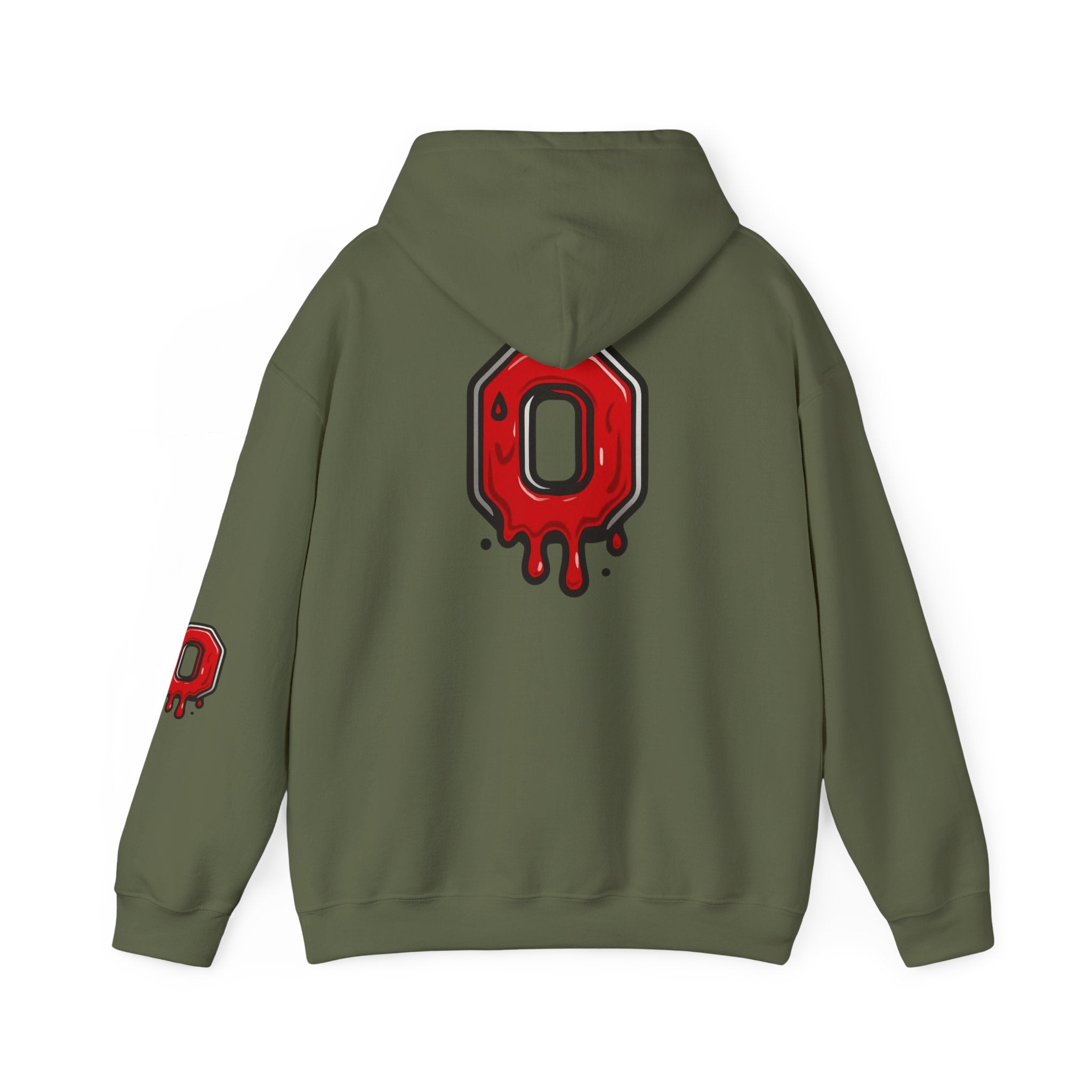 The Block O Drip Hoodie, National Champions 2025 Hoodie, Buckeyes Fan 4 Print Locations