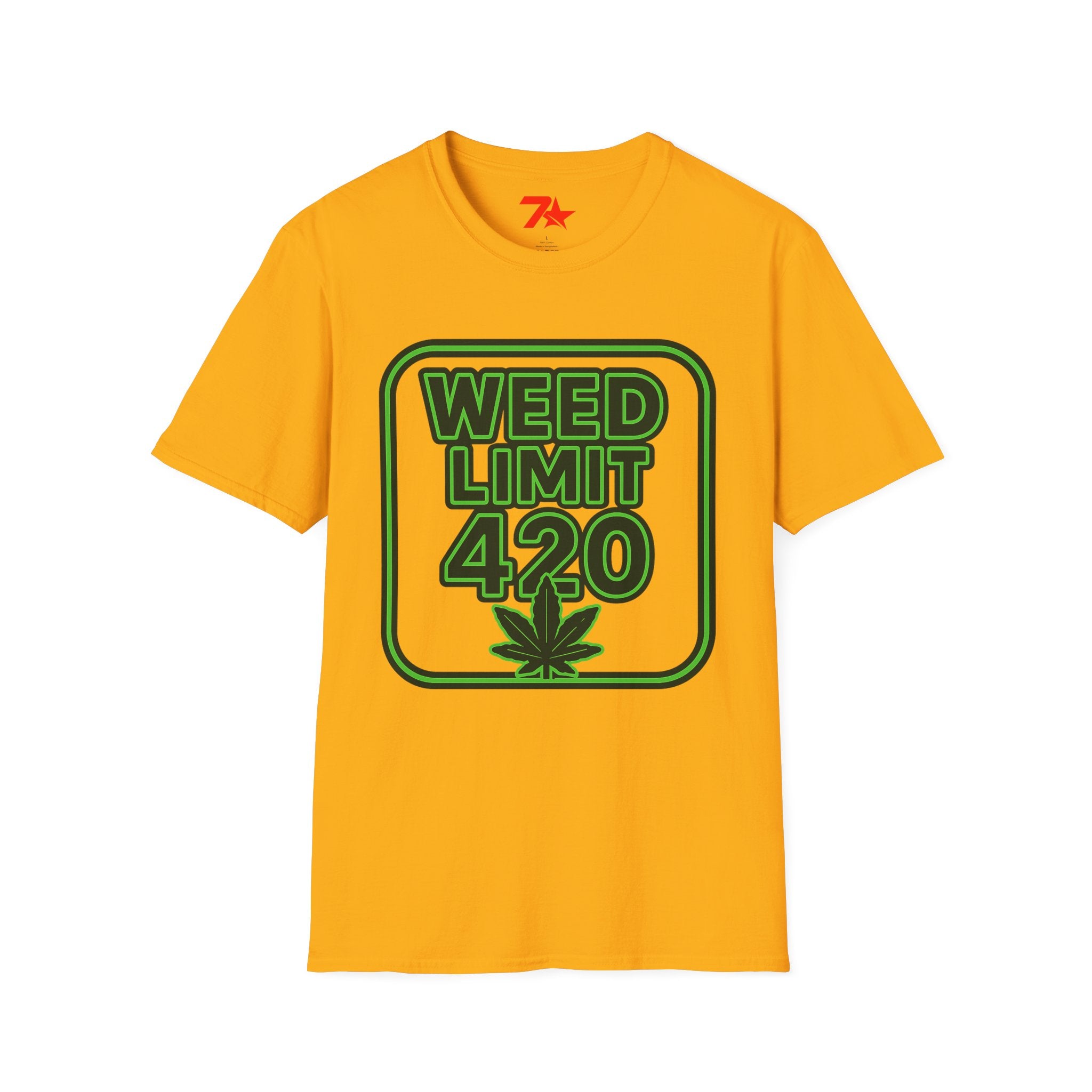 Weed Limit 420 Unisex T-Shirt, Marijuana Graphic Tee, Cannabis Lover