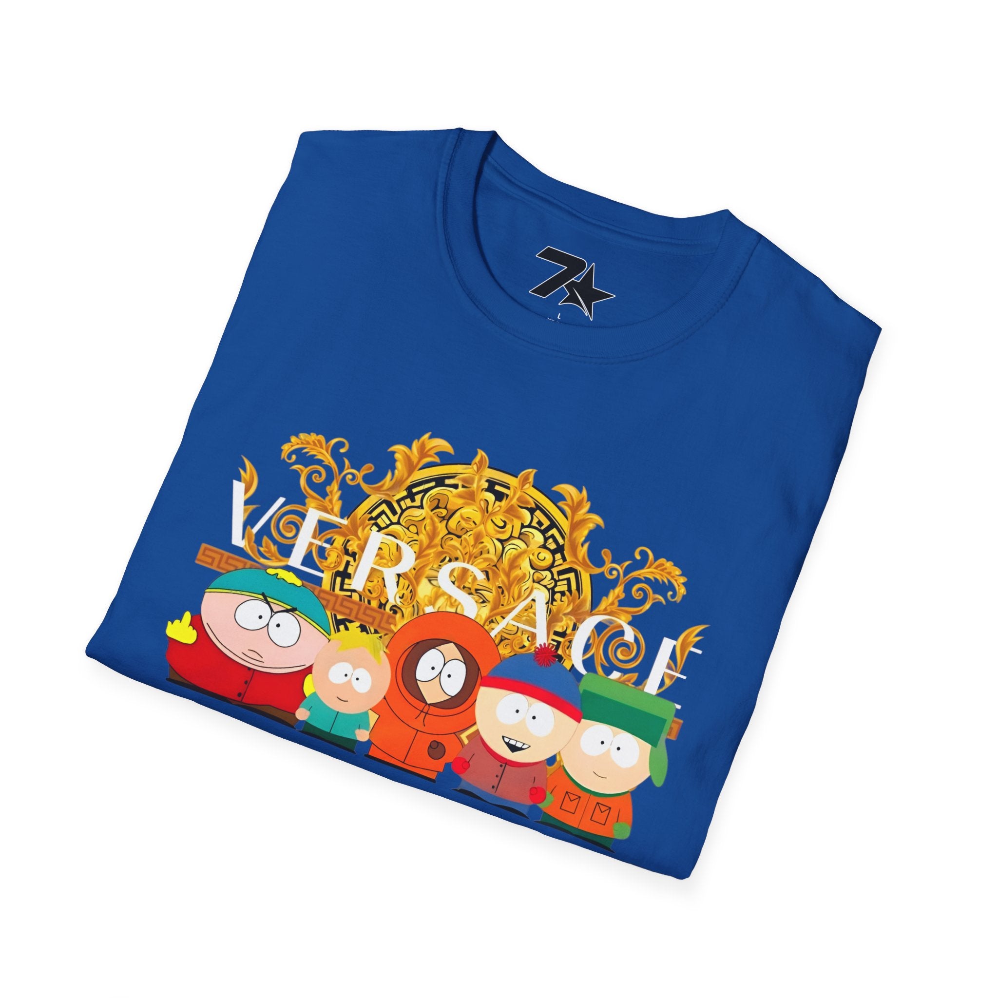 Gold Medallion Cartoon Crew T‑Shirt