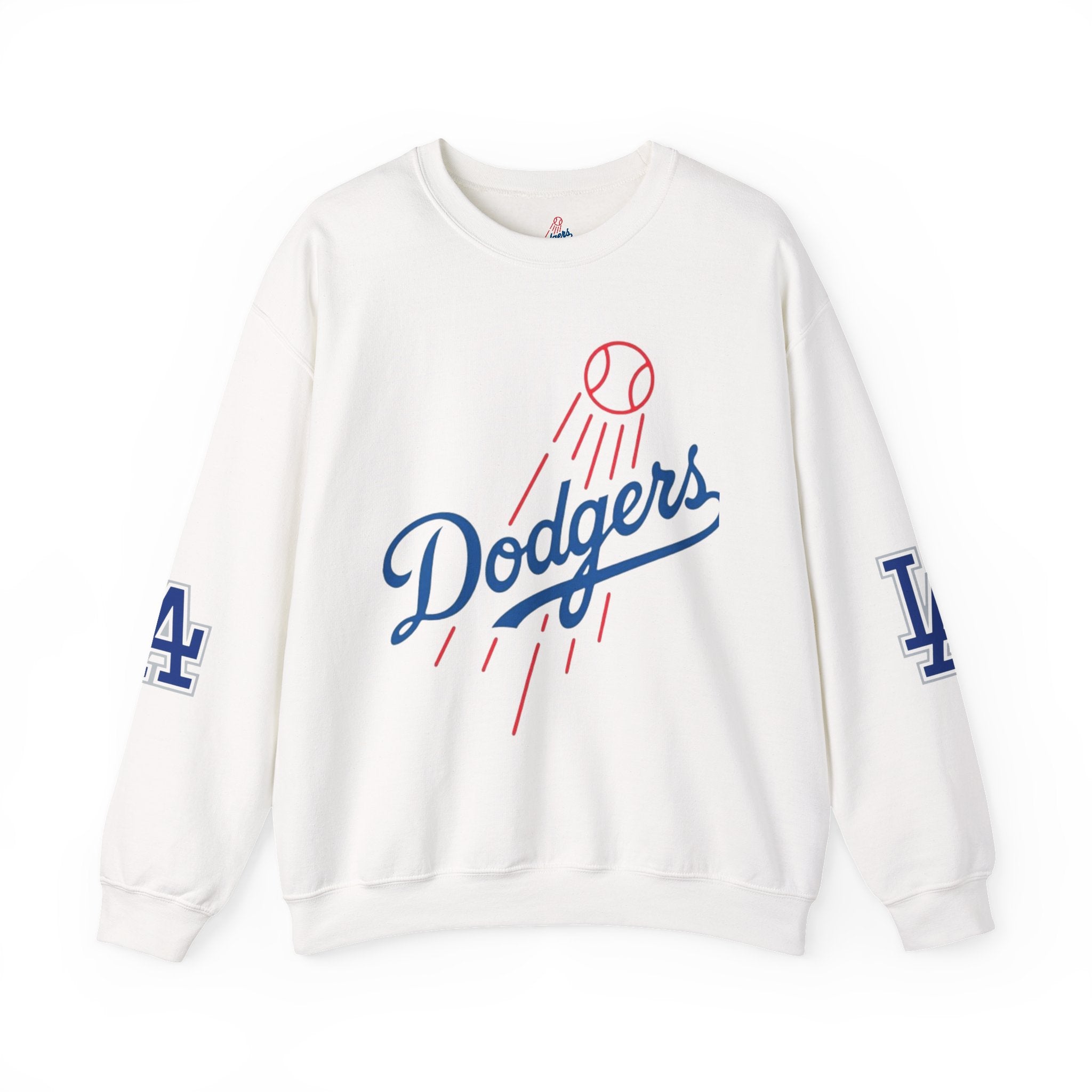 LA Dodgers World Series Champions Crewneck Sweatshirt, Raglan Sleeve, 4 Prints