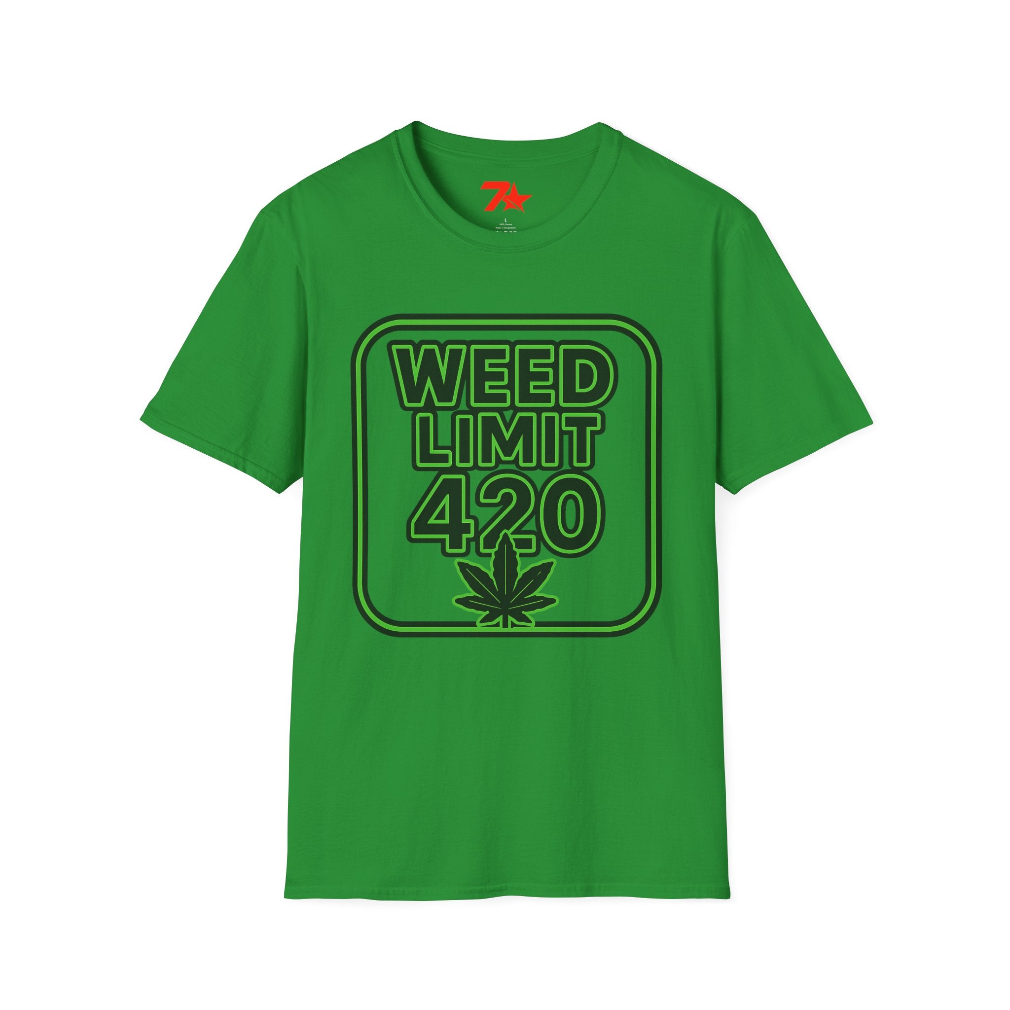 Weed Limit 420 Unisex T-Shirt, Marijuana Graphic Tee, Cannabis Lover