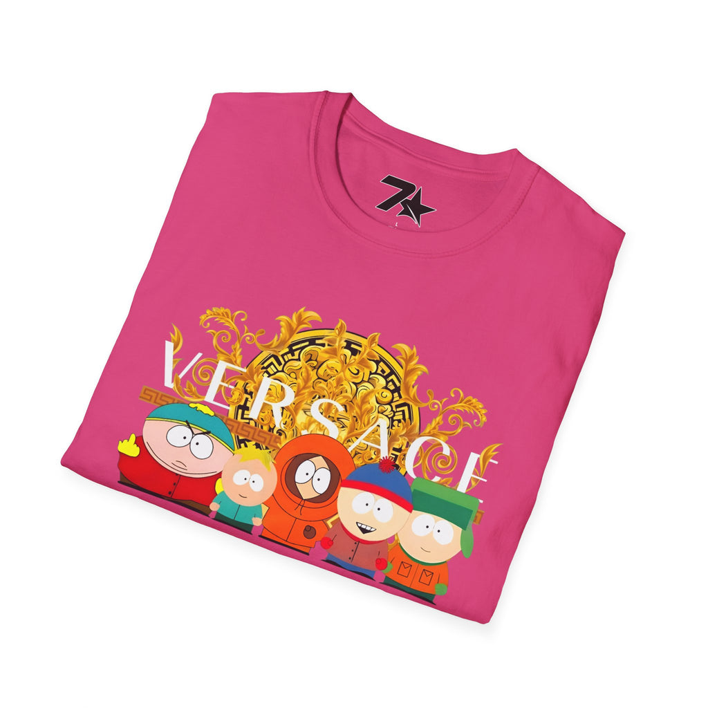 Gold Medallion Cartoon Crew T‑Shirt