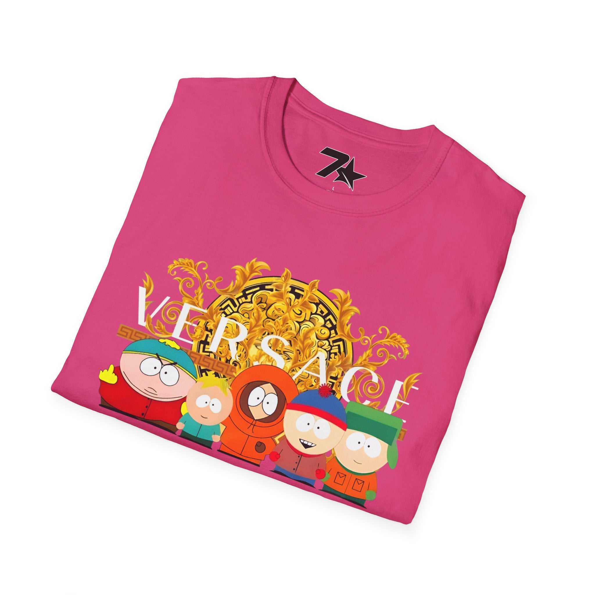 Gold Medallion Cartoon Crew T‑Shirt