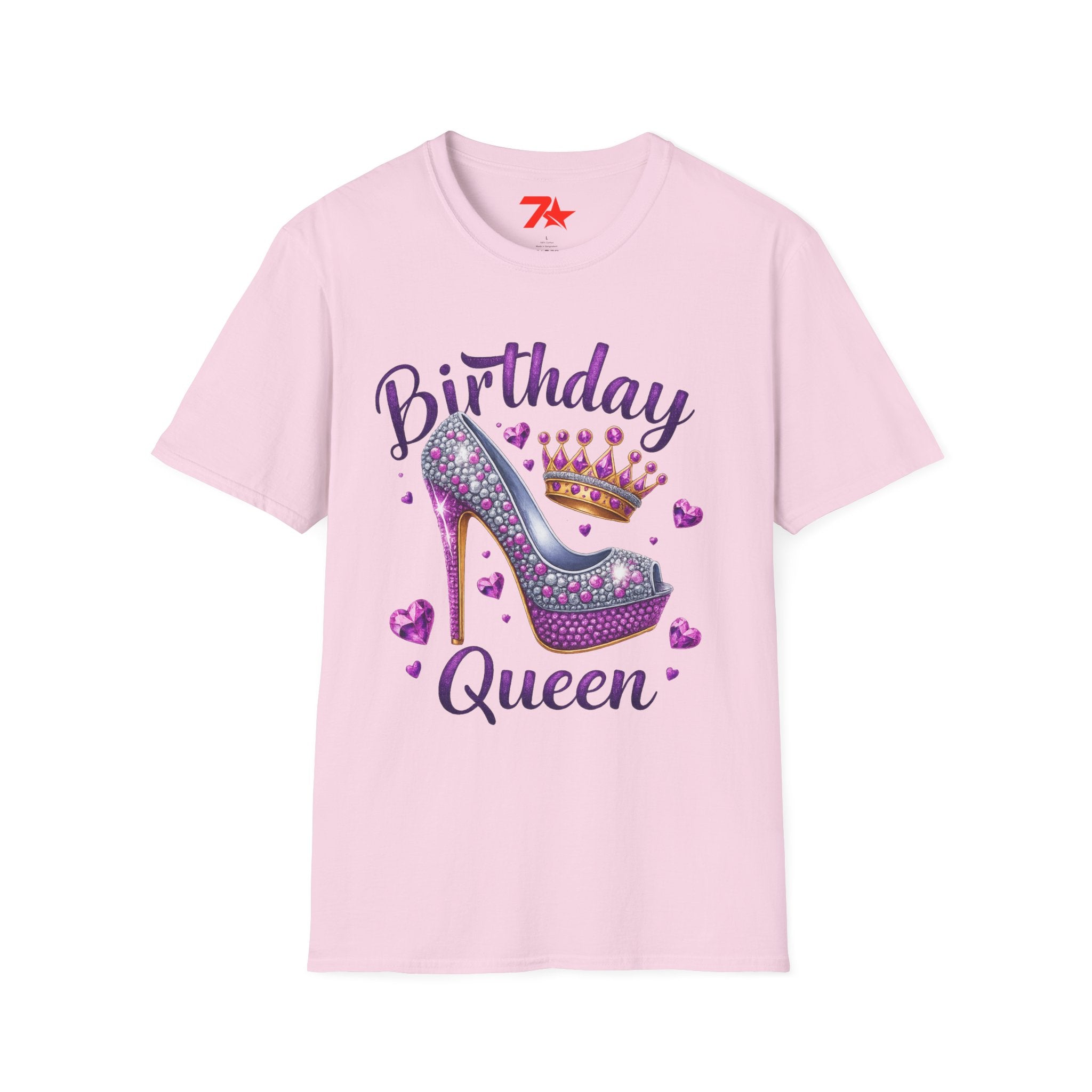 Birthday Girl Queen Unisex Softstyle T-Shirt, Birthday Party Shirt, Special Day