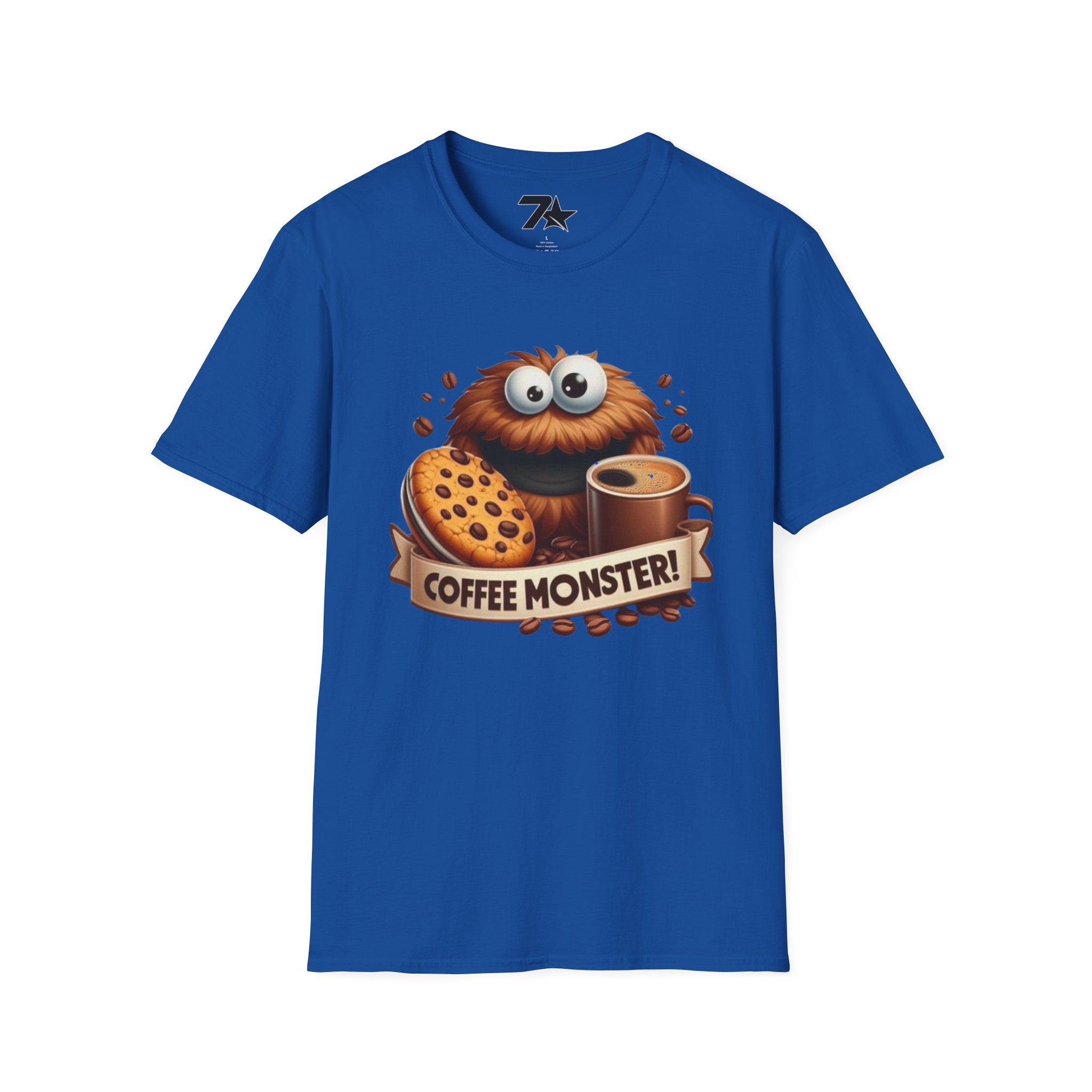 Coffee and Cookie Monster Funny Tee, Unisex T-Shirt, Gift for Coffee Lovers,