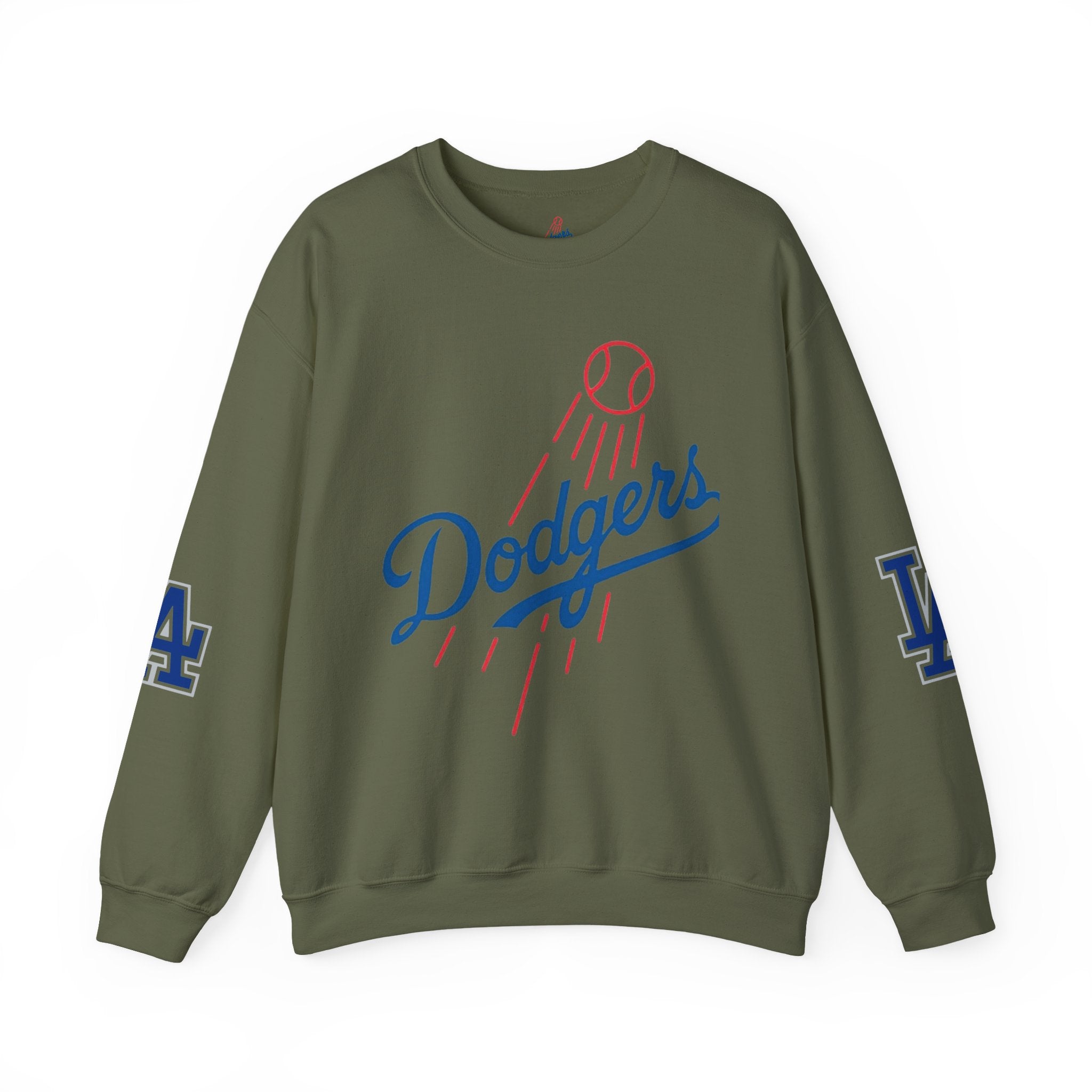 LA Dodgers World Series Champions Crewneck Sweatshirt, Raglan Sleeve, 4 Prints