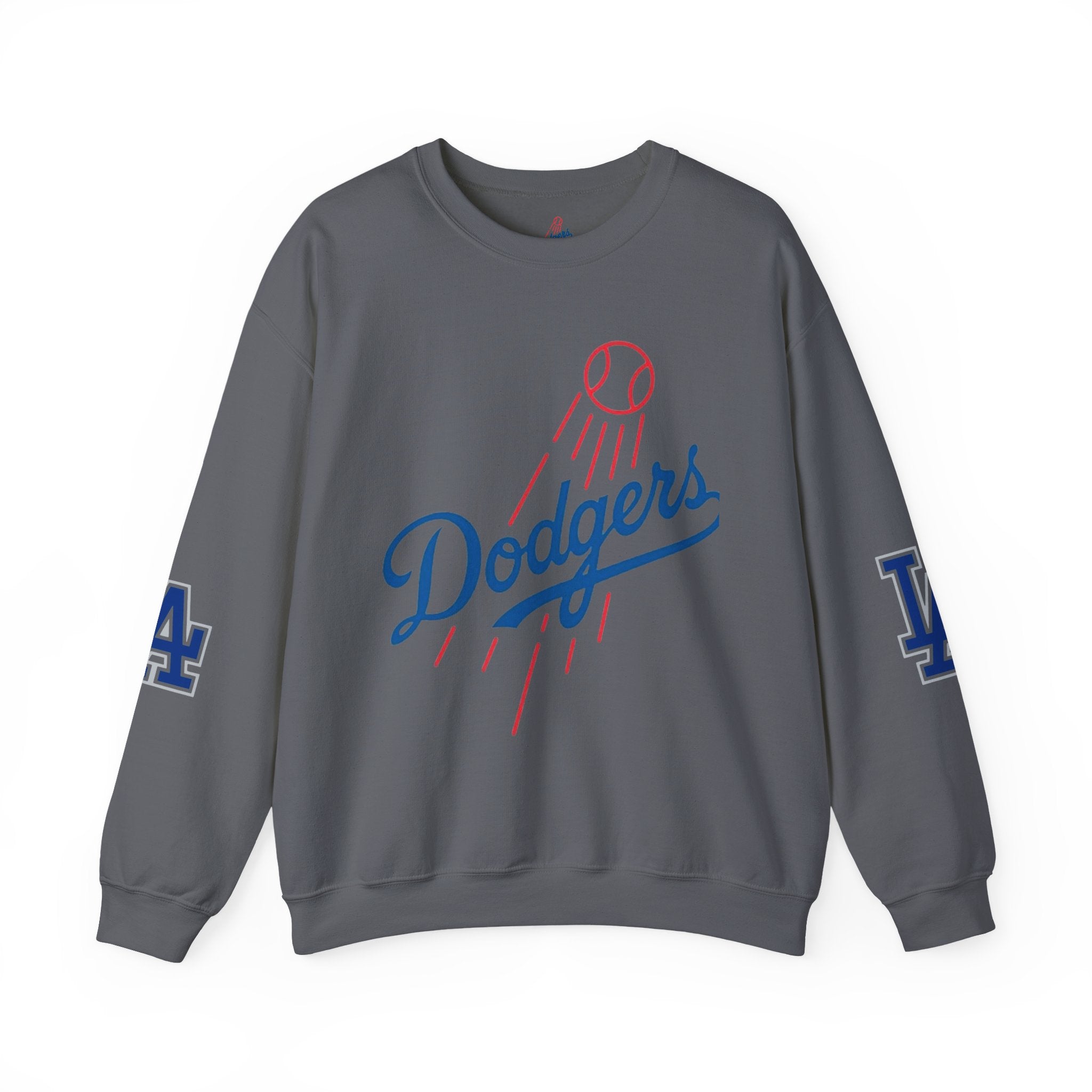 LA Dodgers World Series Champions Crewneck Sweatshirt, Raglan Sleeve, 4 Prints