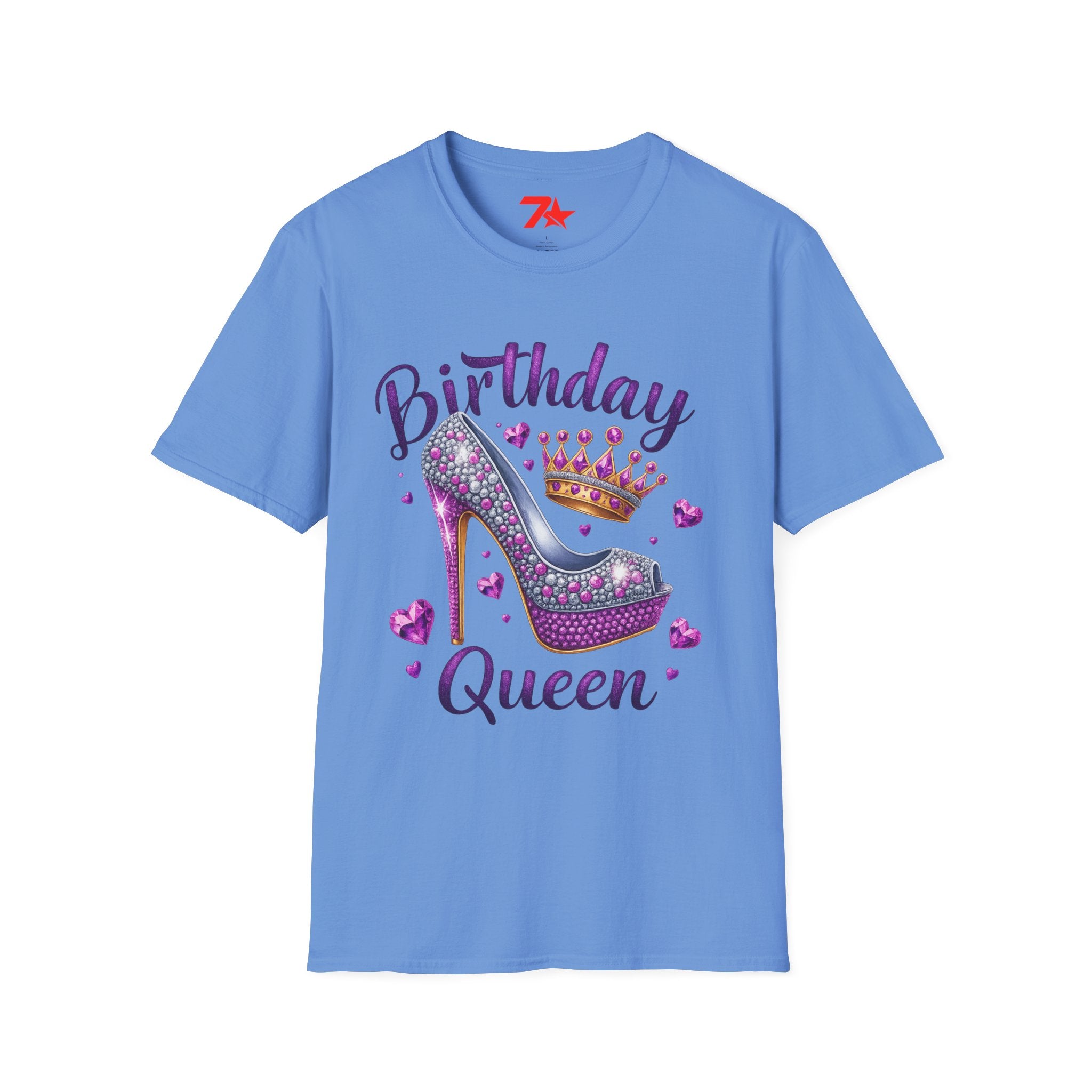 Birthday Girl Queen Unisex Softstyle T-Shirt, Birthday Party Shirt, Special Day