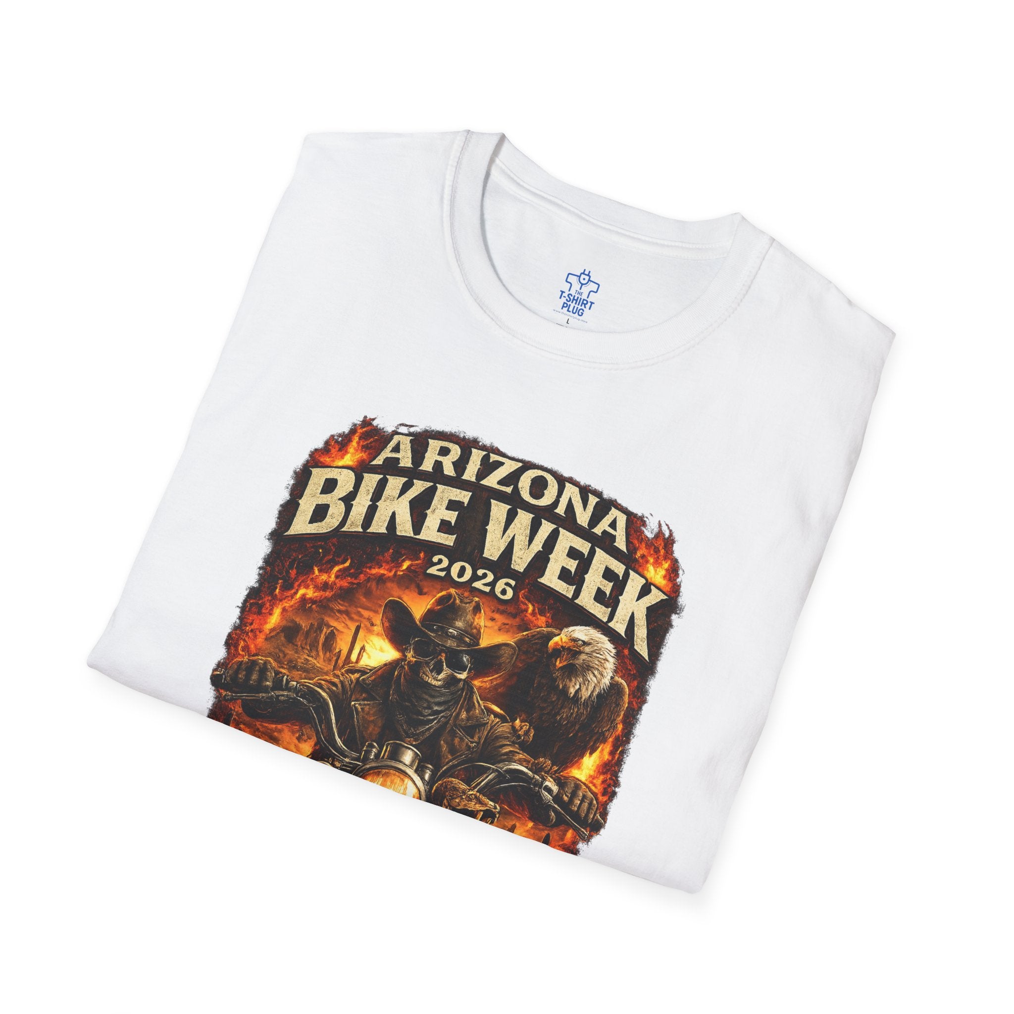 Arizona Bike Week Skeleton and Eagle Unisex Softstyle T-Shirt