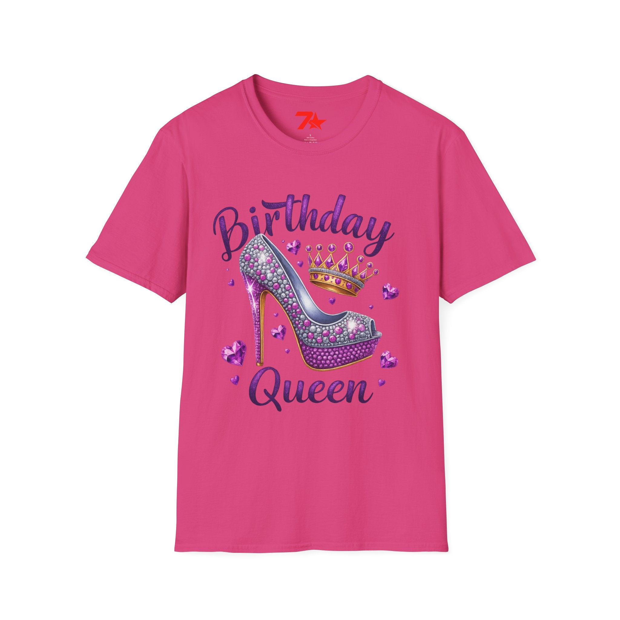 Birthday Girl Queen Unisex Softstyle T-Shirt, Birthday Party Shirt, Special Day