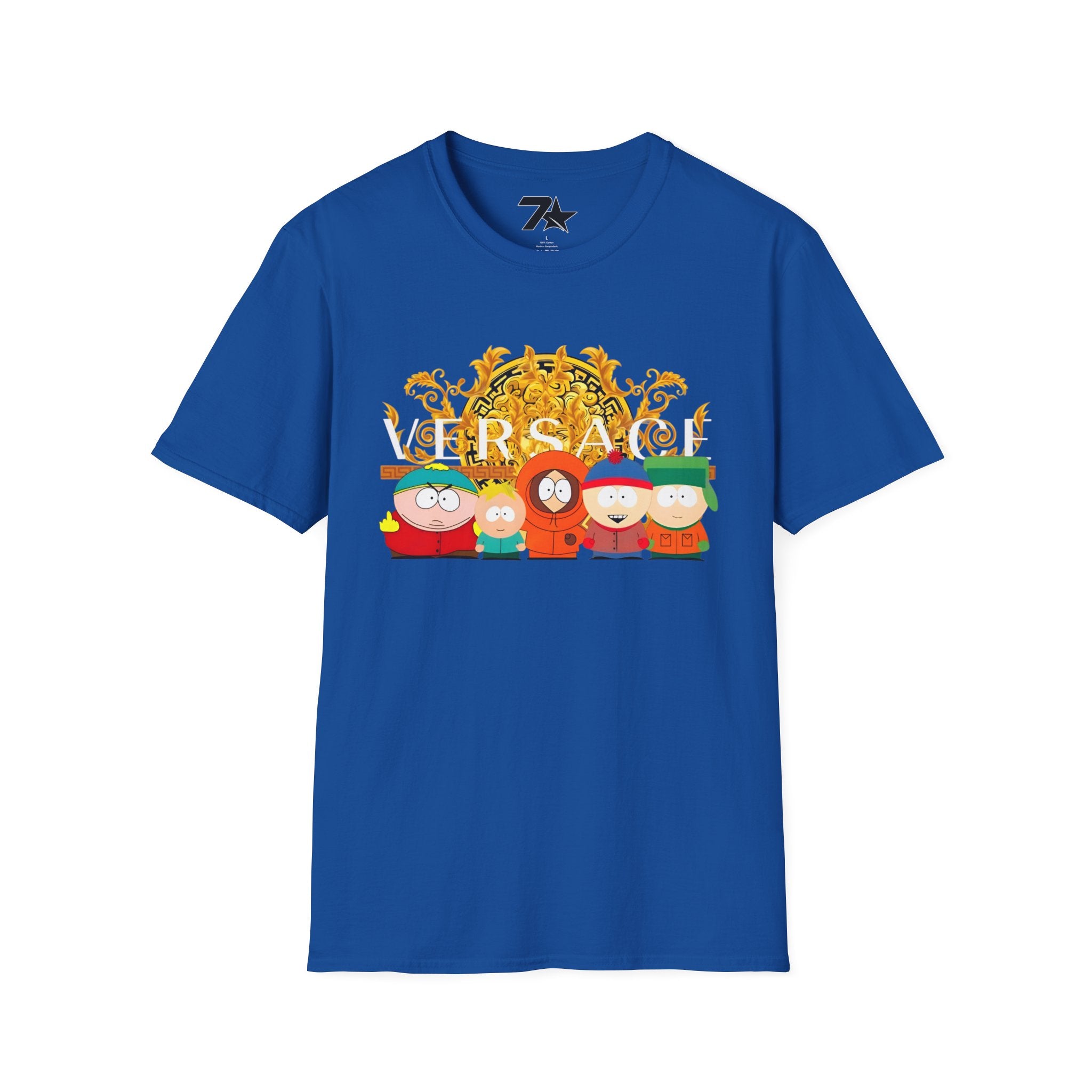 Gold Medallion Cartoon Crew T‑Shirt