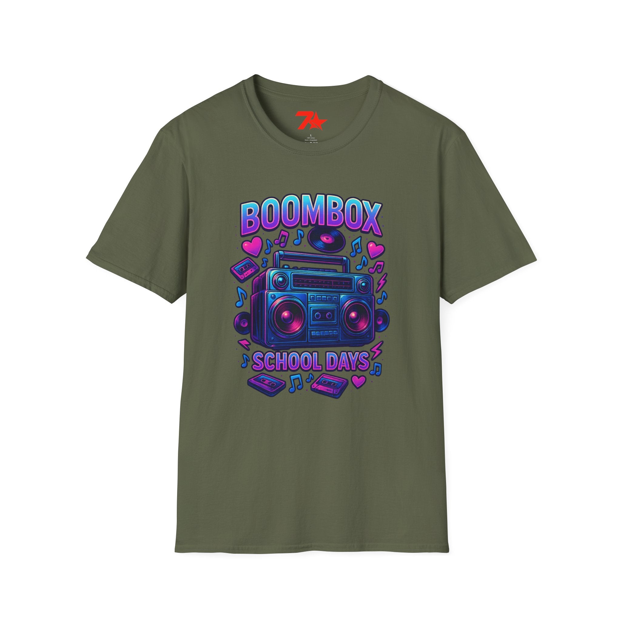 Boom Box from back in the day. Nostalgic Unisex Softstyle T-Shirt