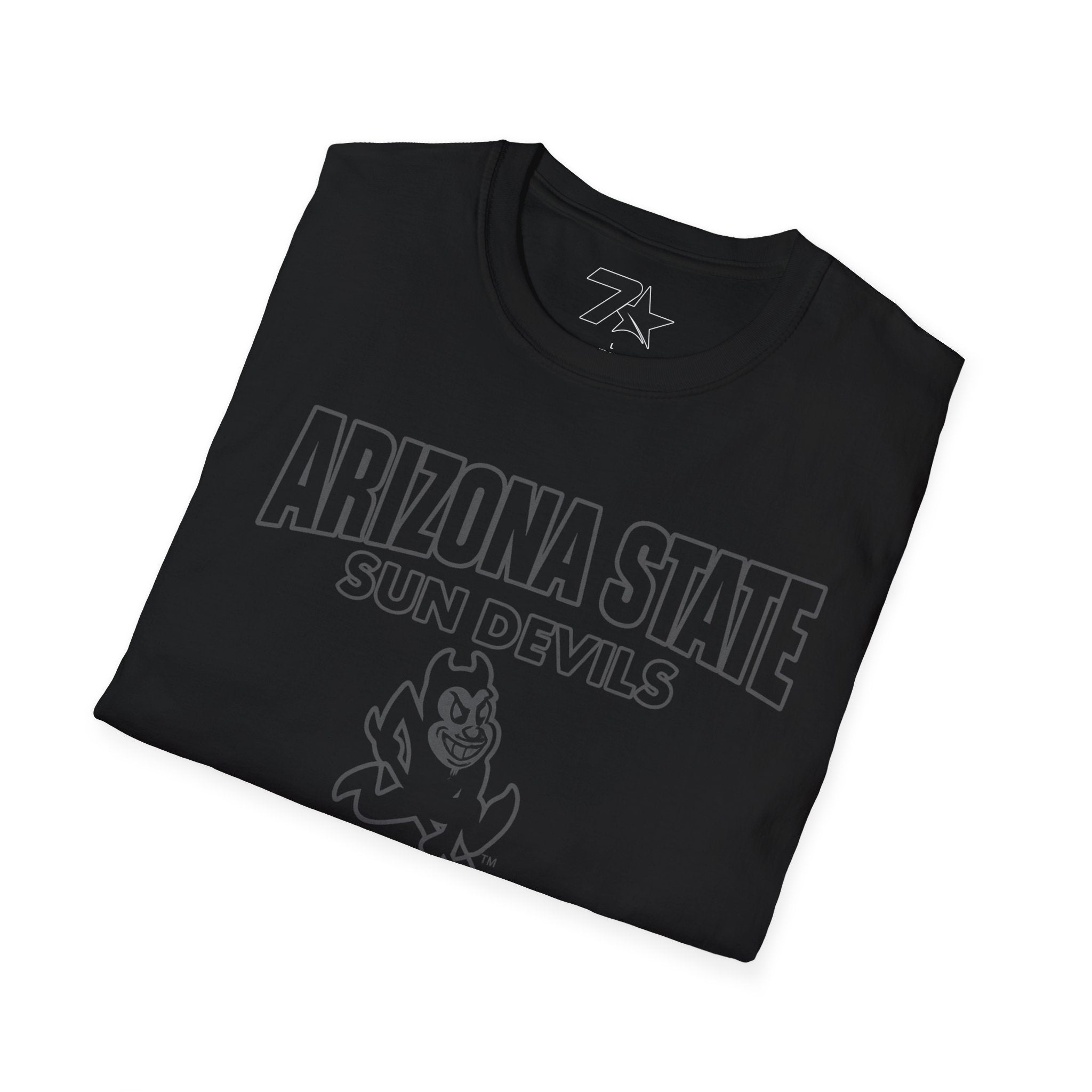 Arizona State Blackout Tee, Unisex Softstyle T-Shirt with Double-Sided Big
