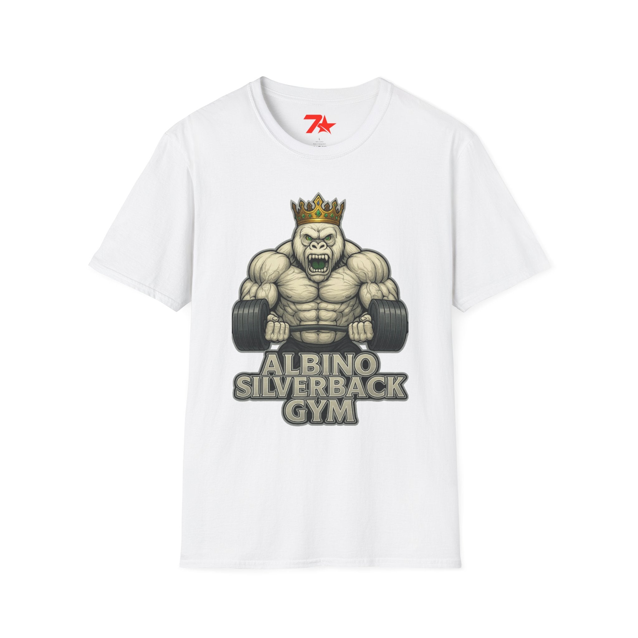 Albino Silver back Gym Unisex T-Shirt - Fitness Workout Tee, Gym Clothing,