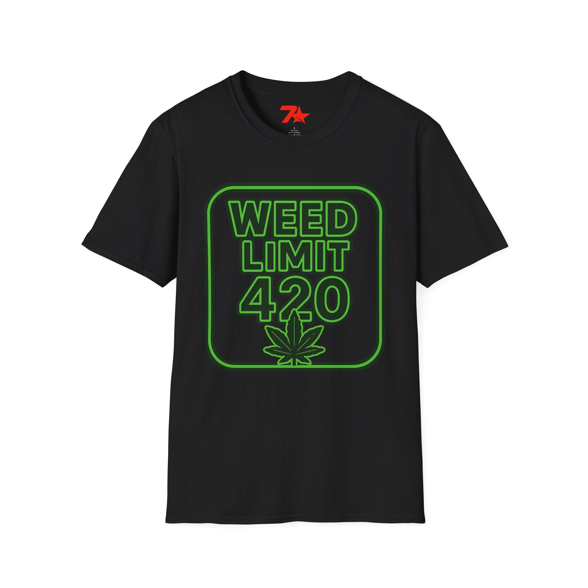 Weed Limit 420 Unisex T-Shirt, Marijuana Graphic Tee, Cannabis Lover