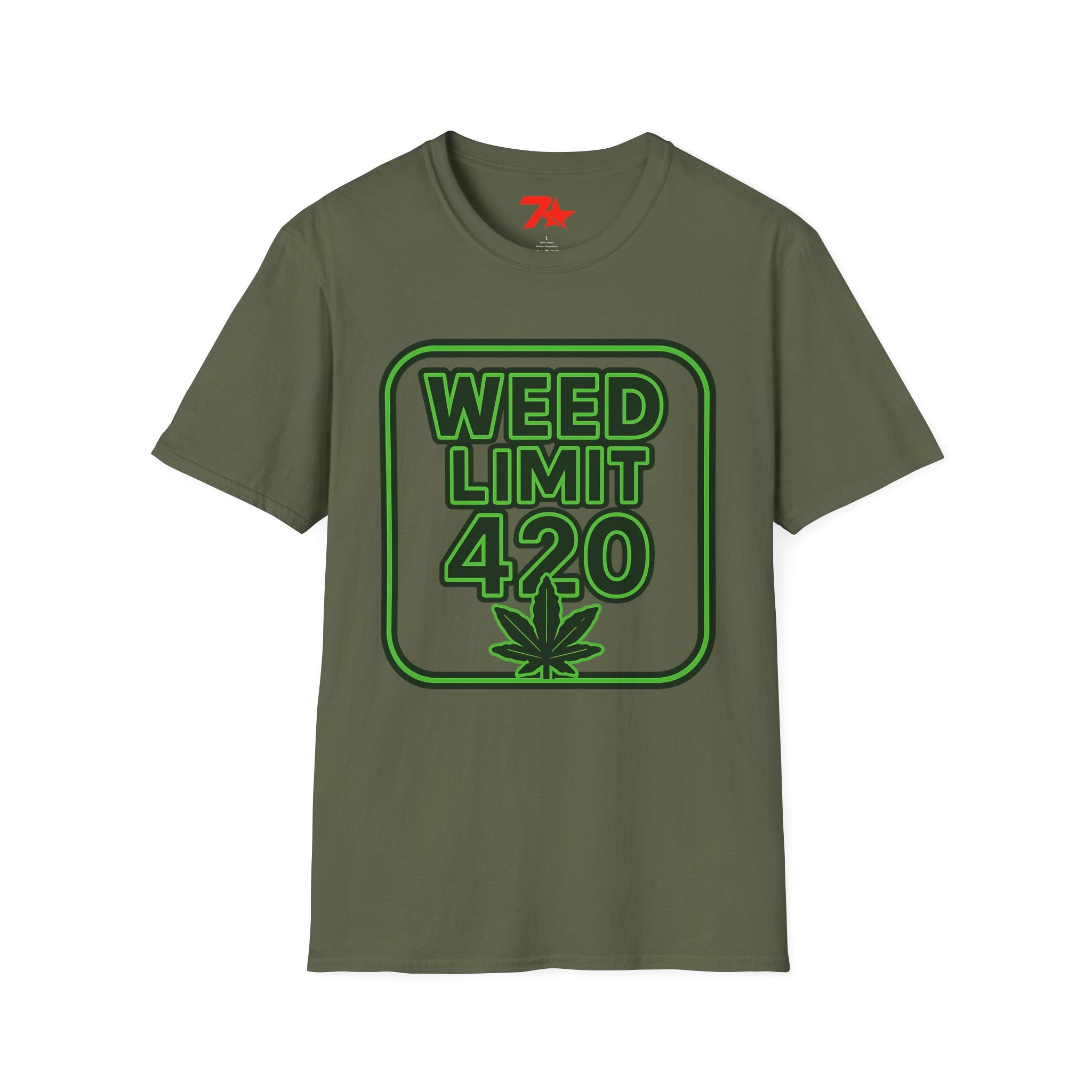 Weed Limit 420 Unisex T-Shirt, Marijuana Graphic Tee, Cannabis Lover