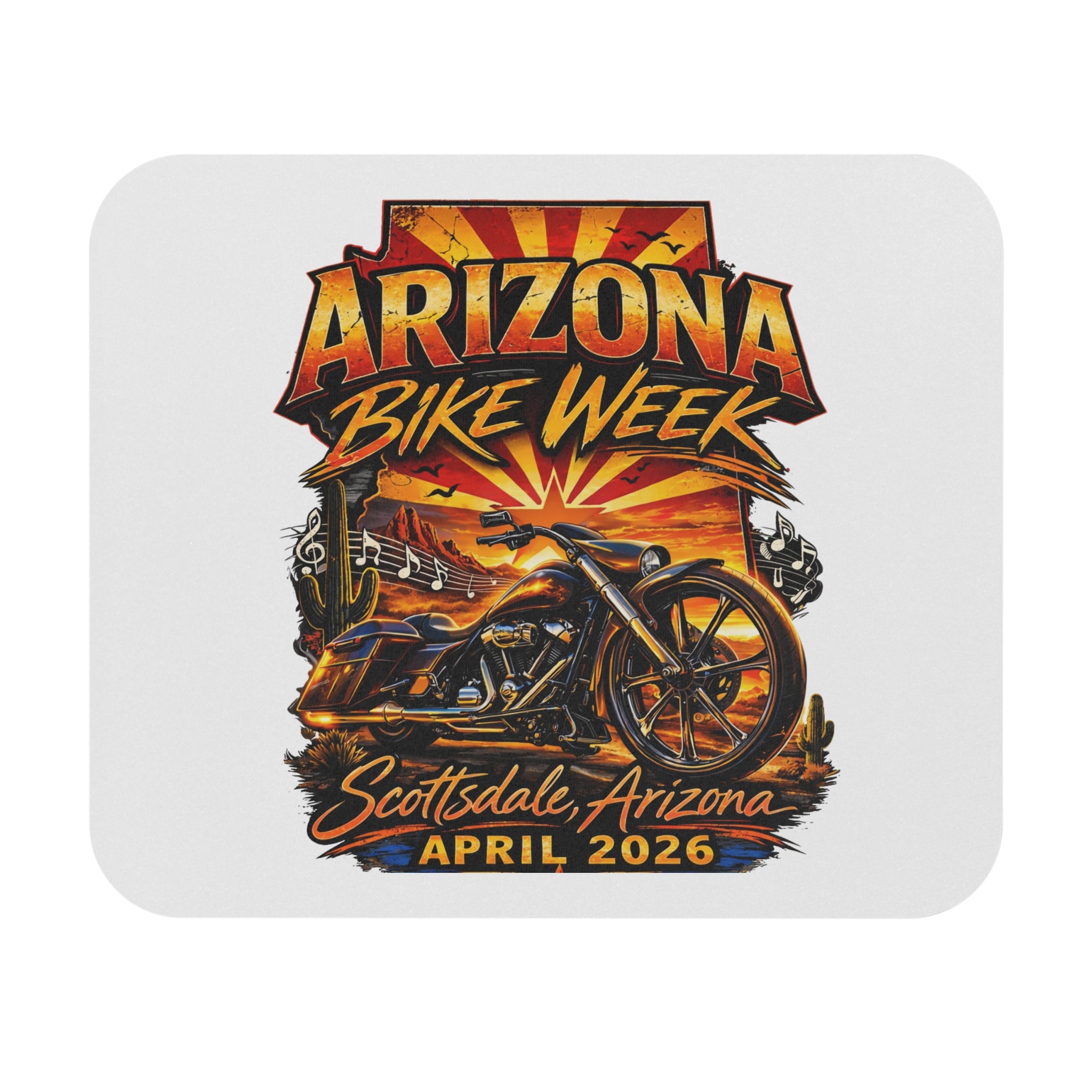 2026 Arizona Bike Week in Scottsdale. Mouse Pad (Rectangle)