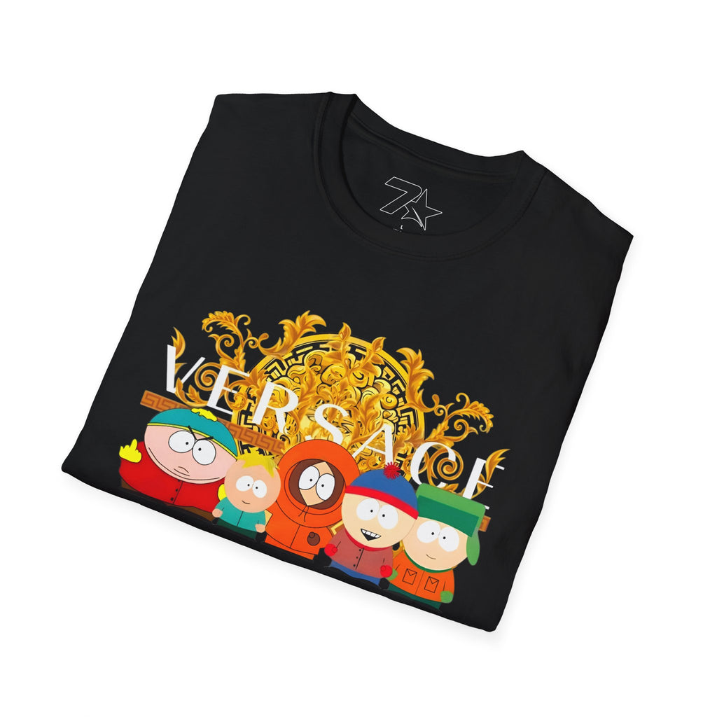Gold Medallion Cartoon Crew T‑Shirt