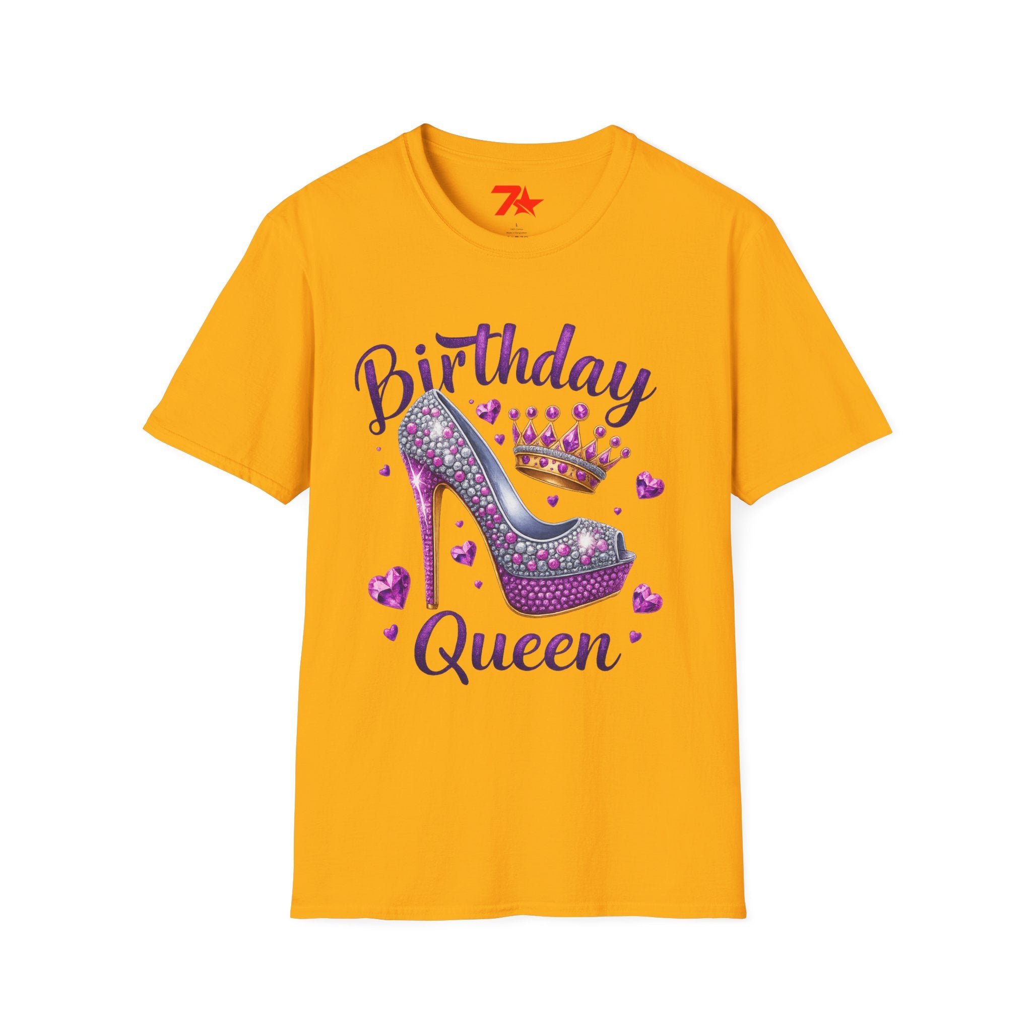Birthday Girl Queen Unisex Softstyle T-Shirt, Birthday Party Shirt, Special Day