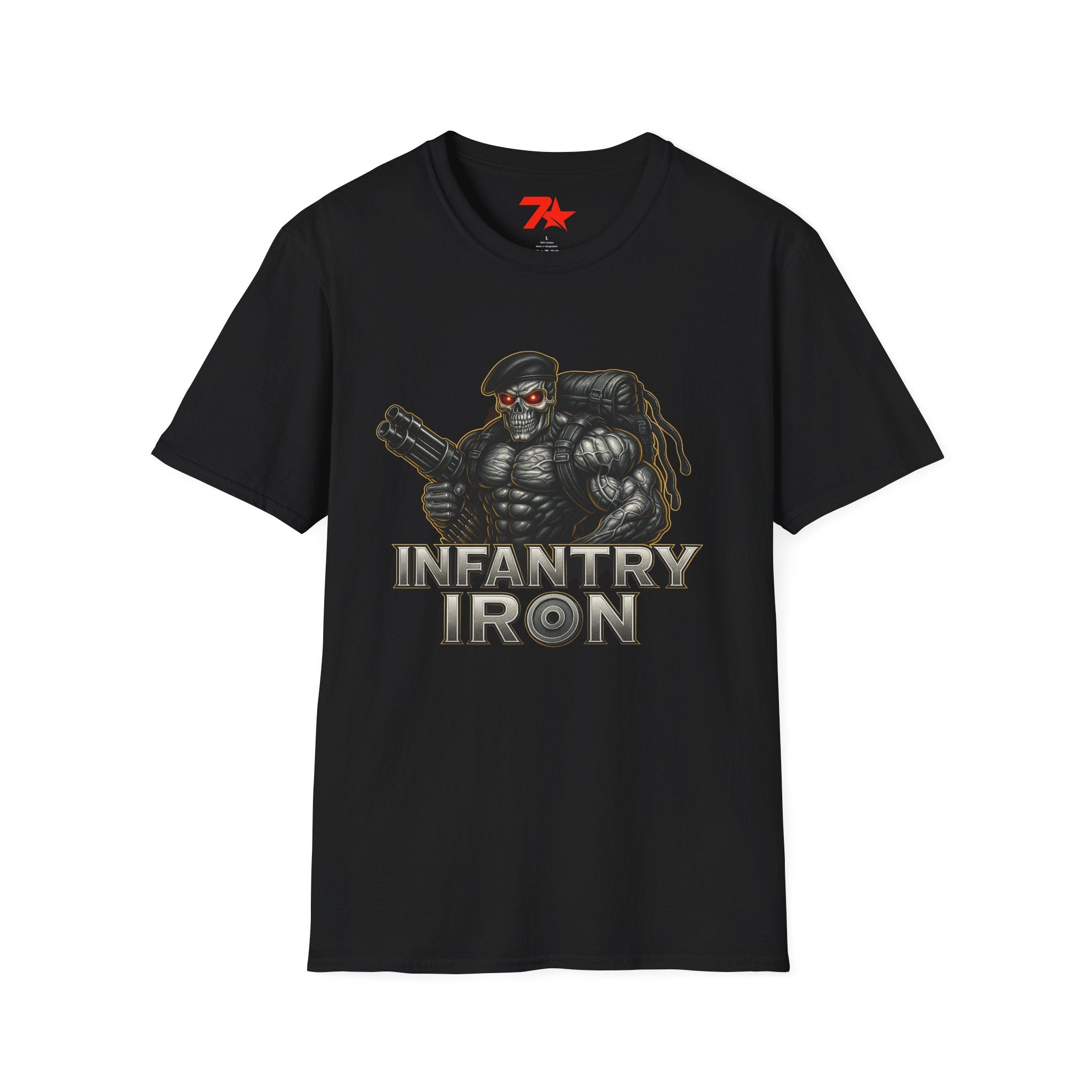 Infantry Iron Military Red Eyes Unisex T-Shirt, Army Tee, Workout Shirt,