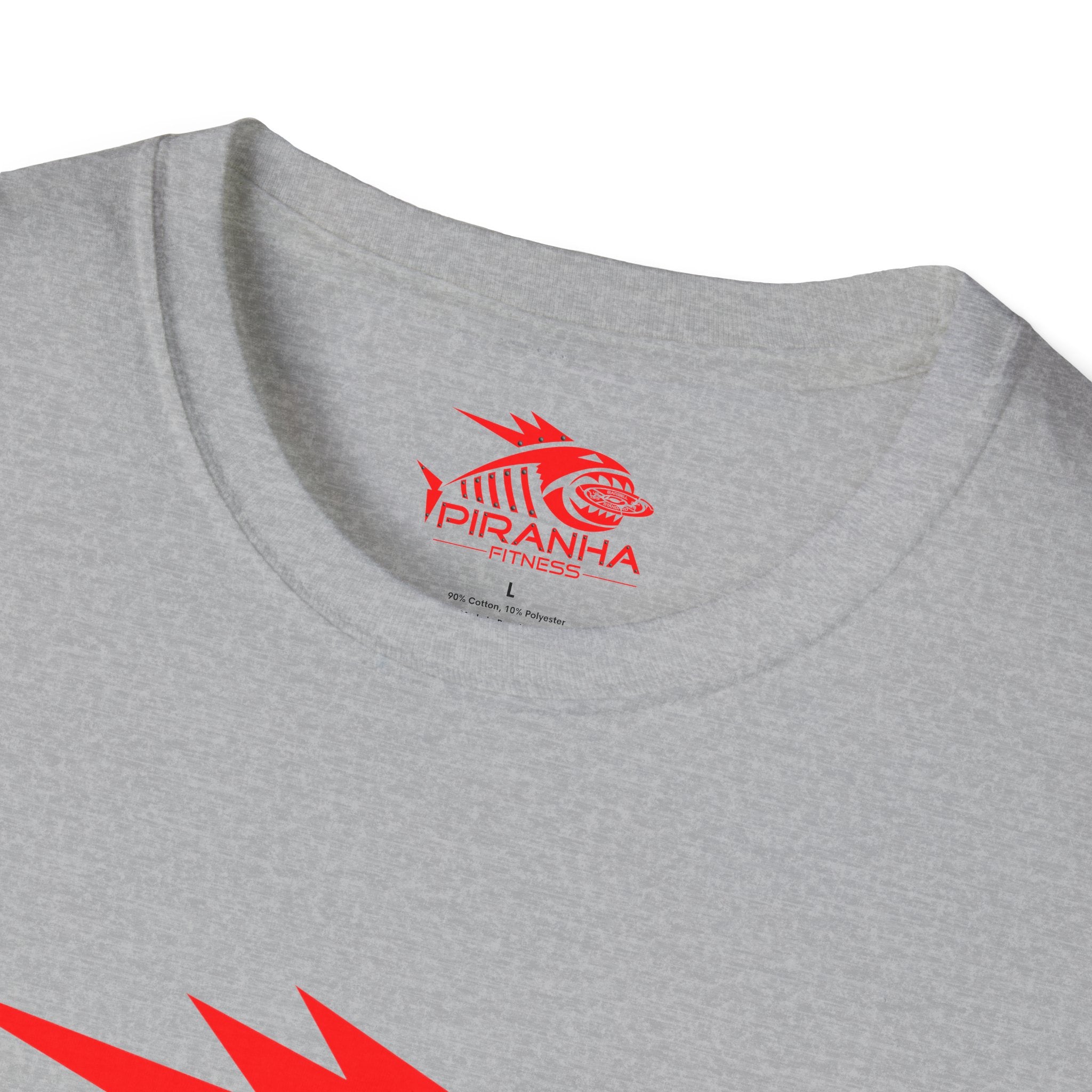 Blood Bite, Red Piranha Fitness Logo, Double Print Unisex Softstyle T-Shirt