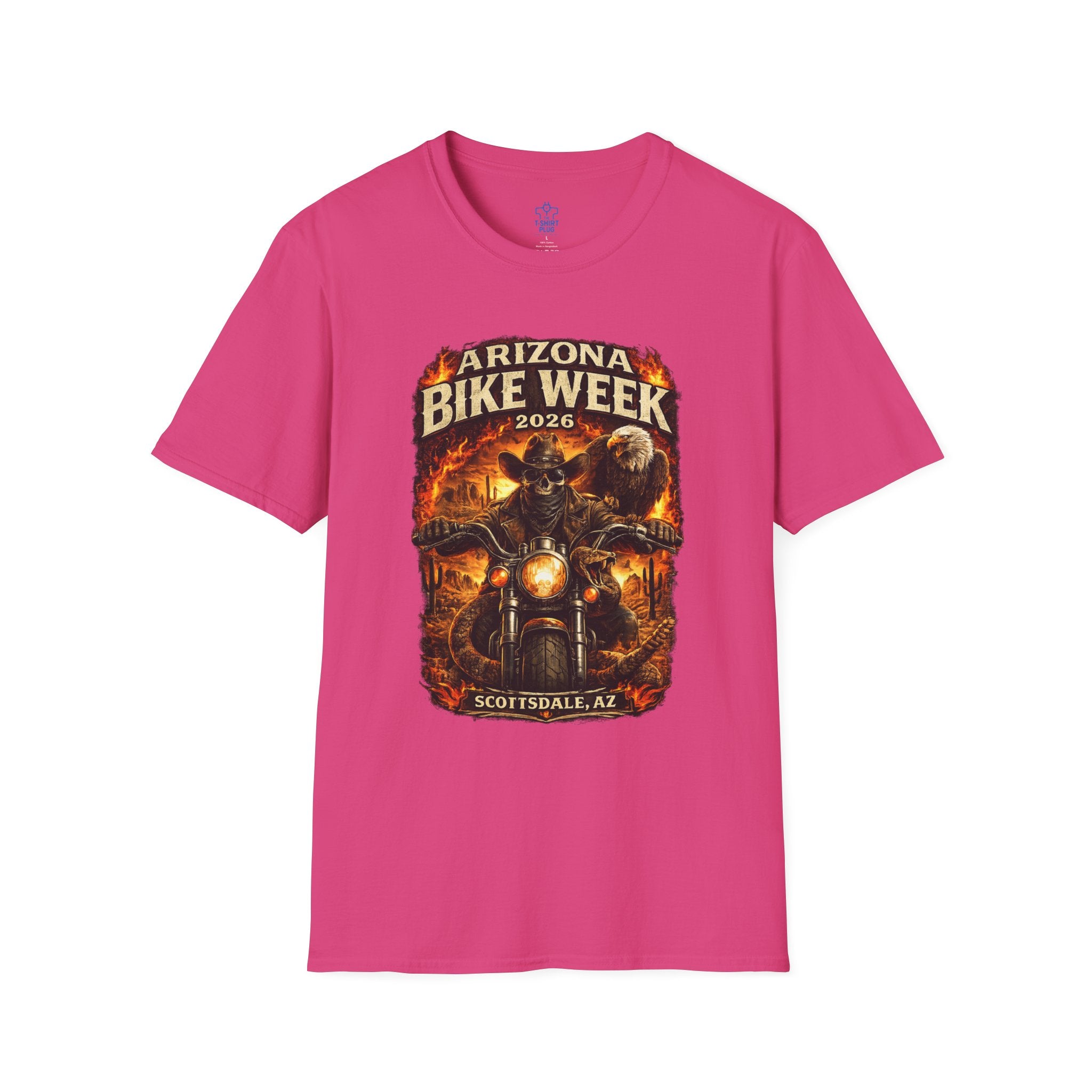 Arizona Bike Week Skeleton and Eagle Unisex Softstyle T-Shirt