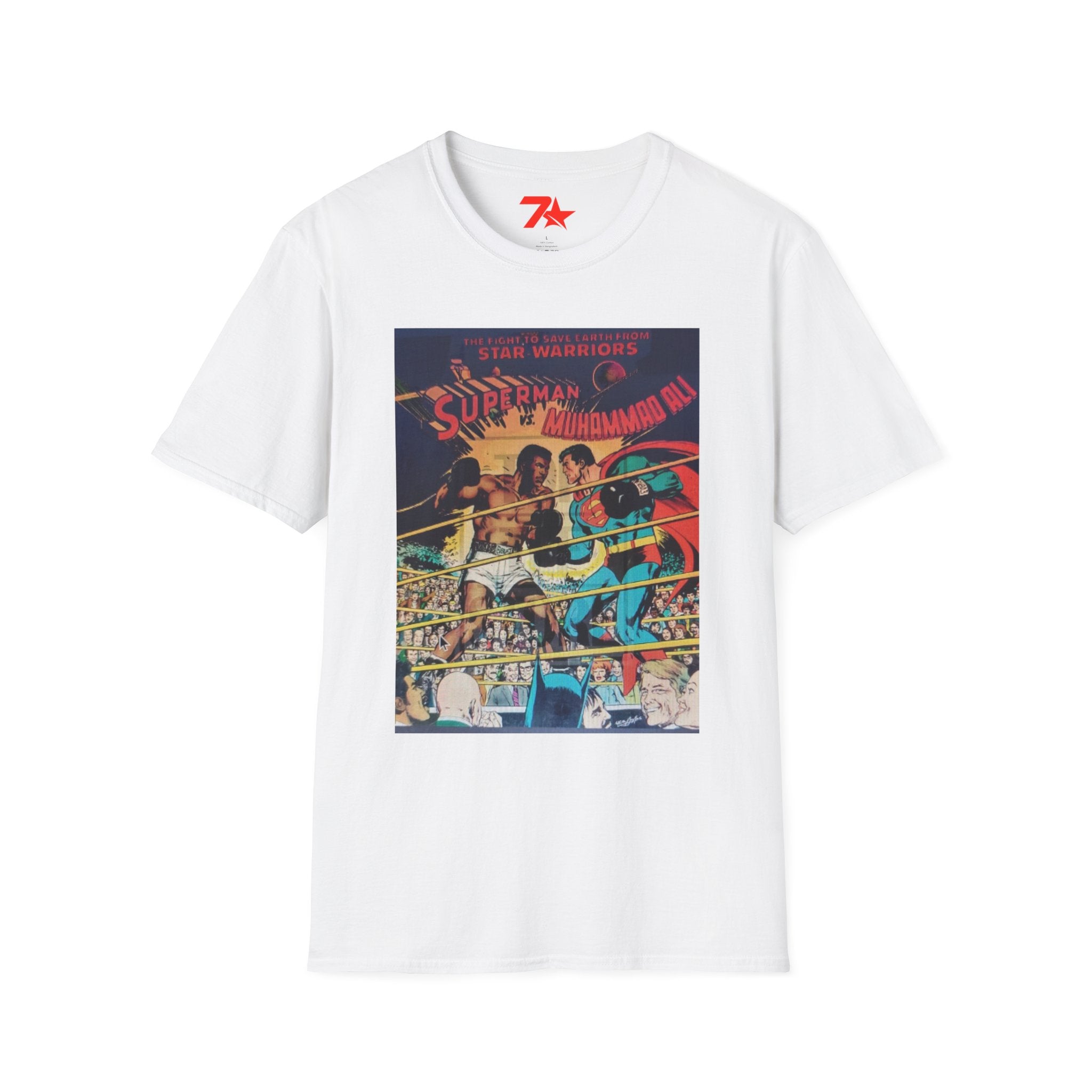 Ali vs Super Man Boxing Unisex Softstyle T-Shirt, Men's Graphic Tee, Women's