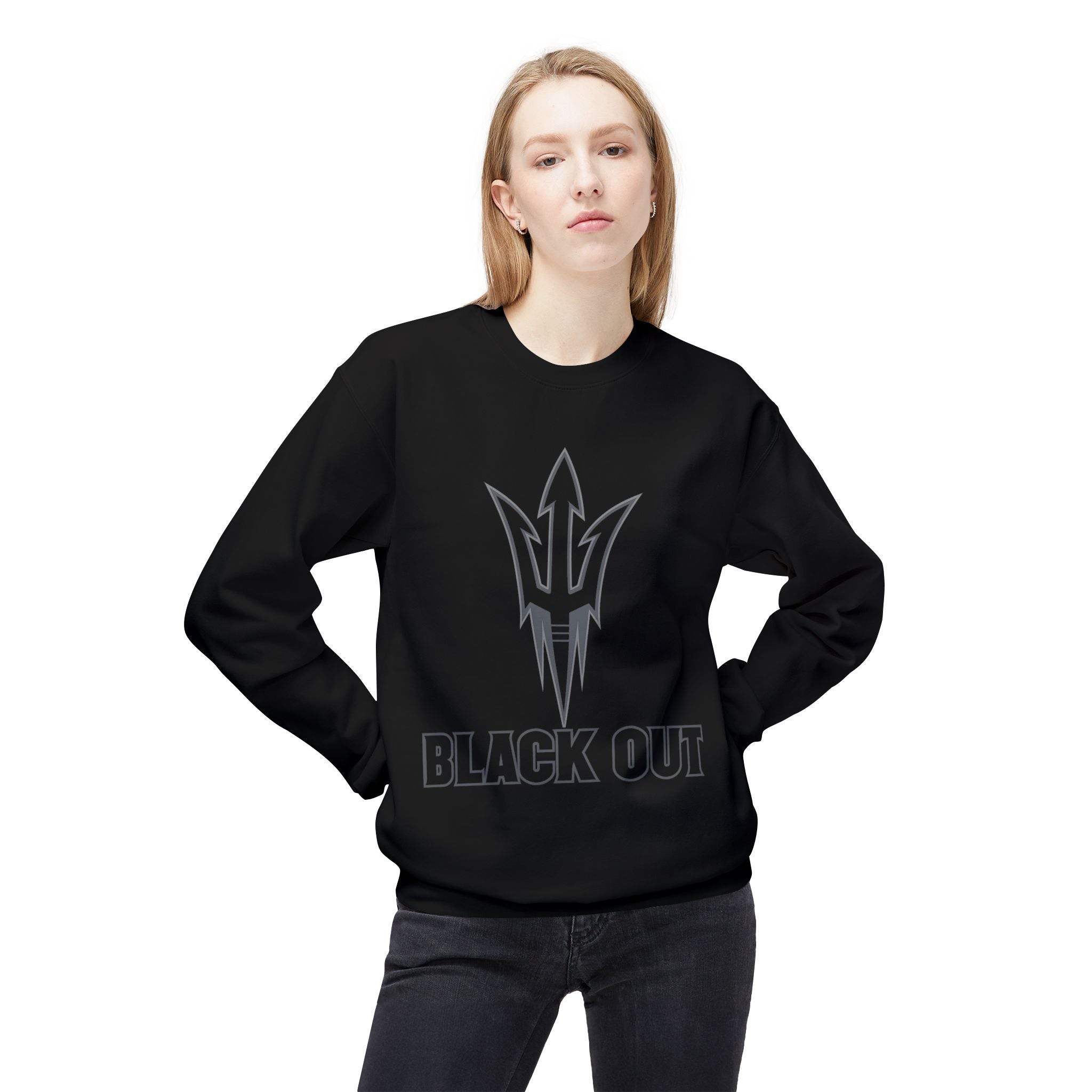 ASU The Fork Black Out Unisex Sweatshirt, Arizona State University, College
