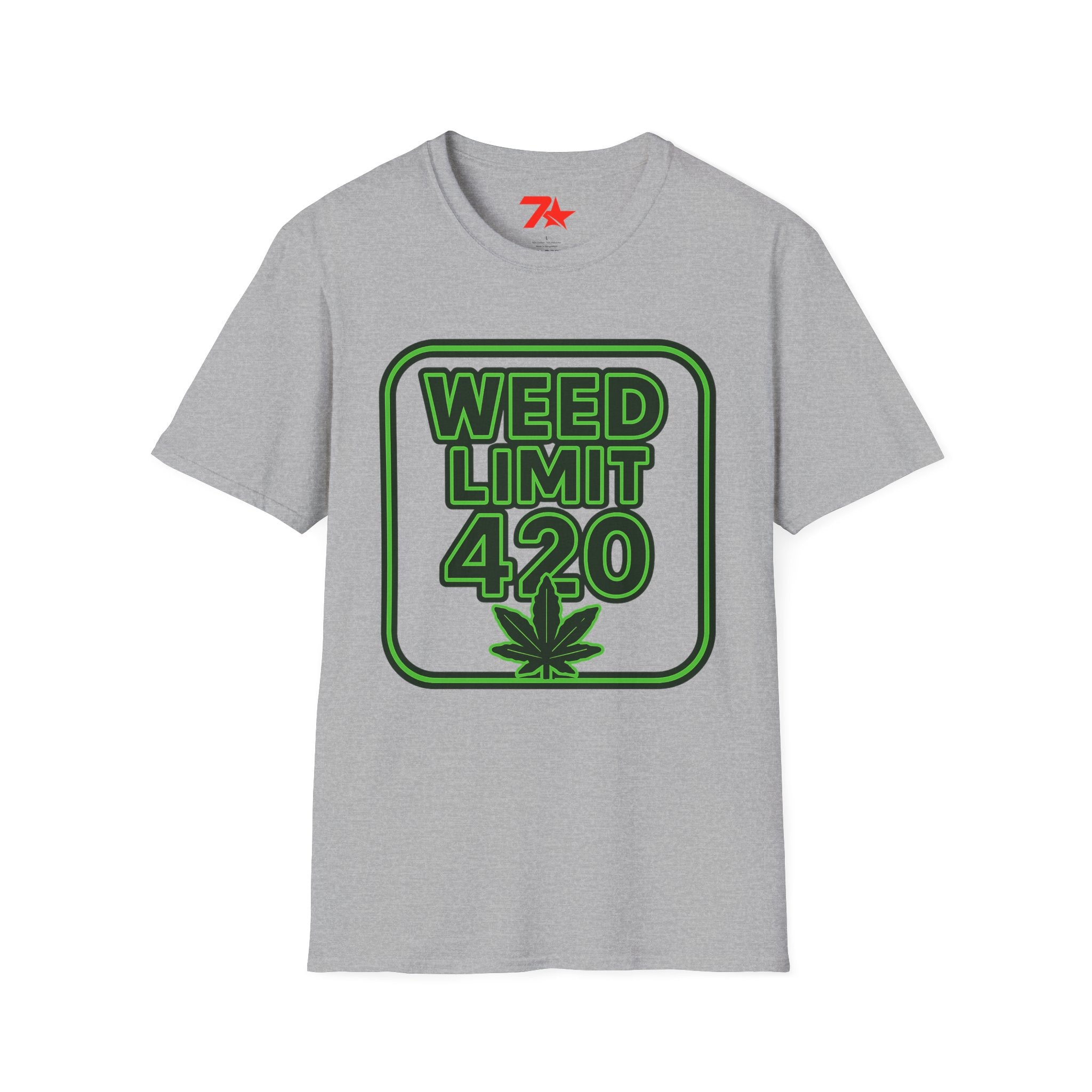 Weed Limit 420 Unisex T-Shirt, Marijuana Graphic Tee, Cannabis Lover