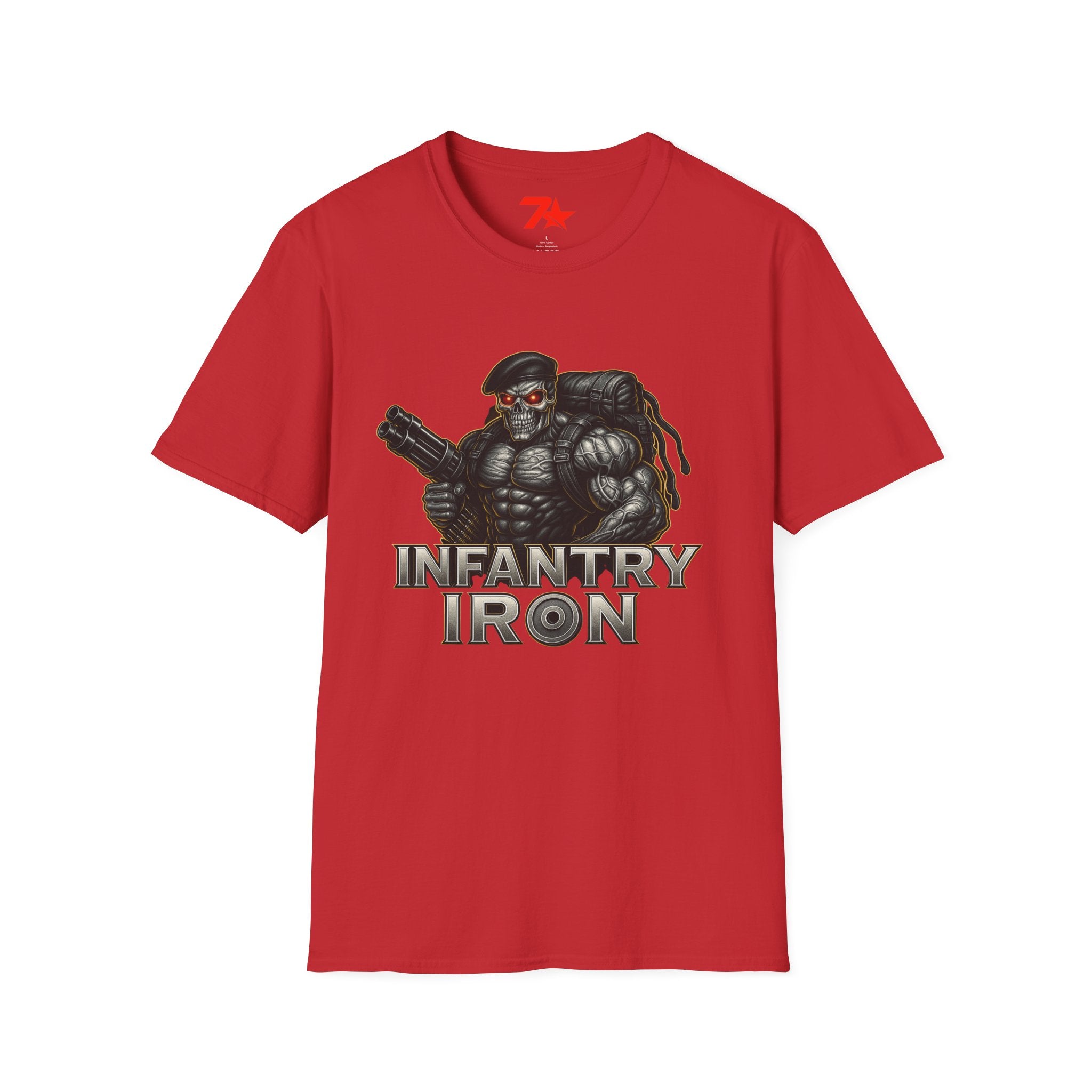 Infantry Iron Military Red Eyes Unisex T-Shirt, Army Tee, Workout Shirt,