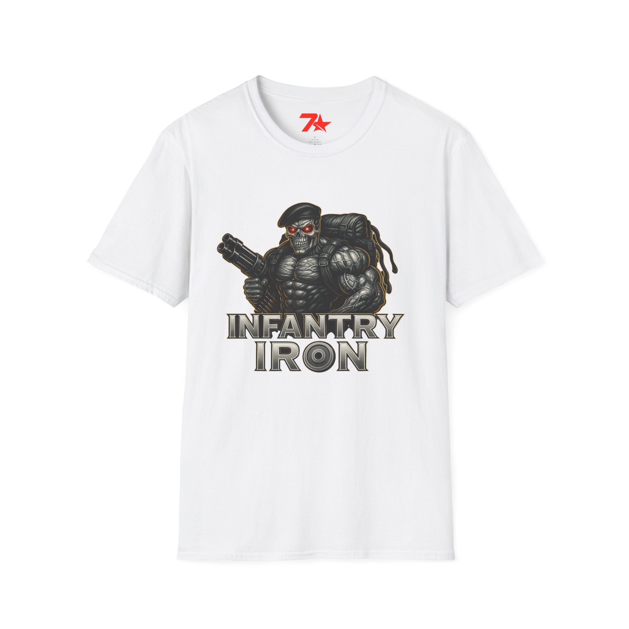 Infantry Iron Military Red Eyes Unisex T-Shirt, Army Tee, Workout Shirt,