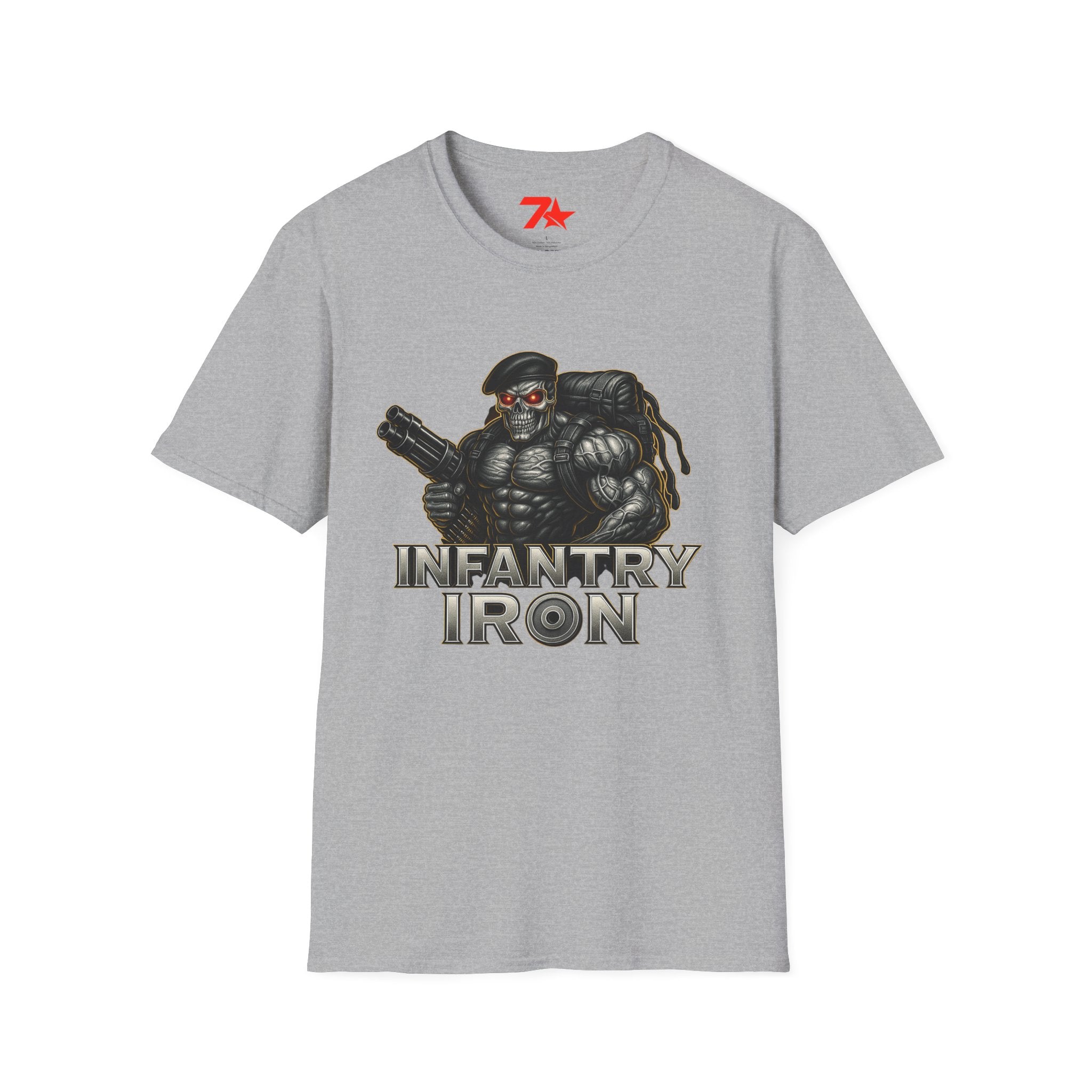 Infantry Iron Military Red Eyes Unisex T-Shirt, Army Tee, Workout Shirt,