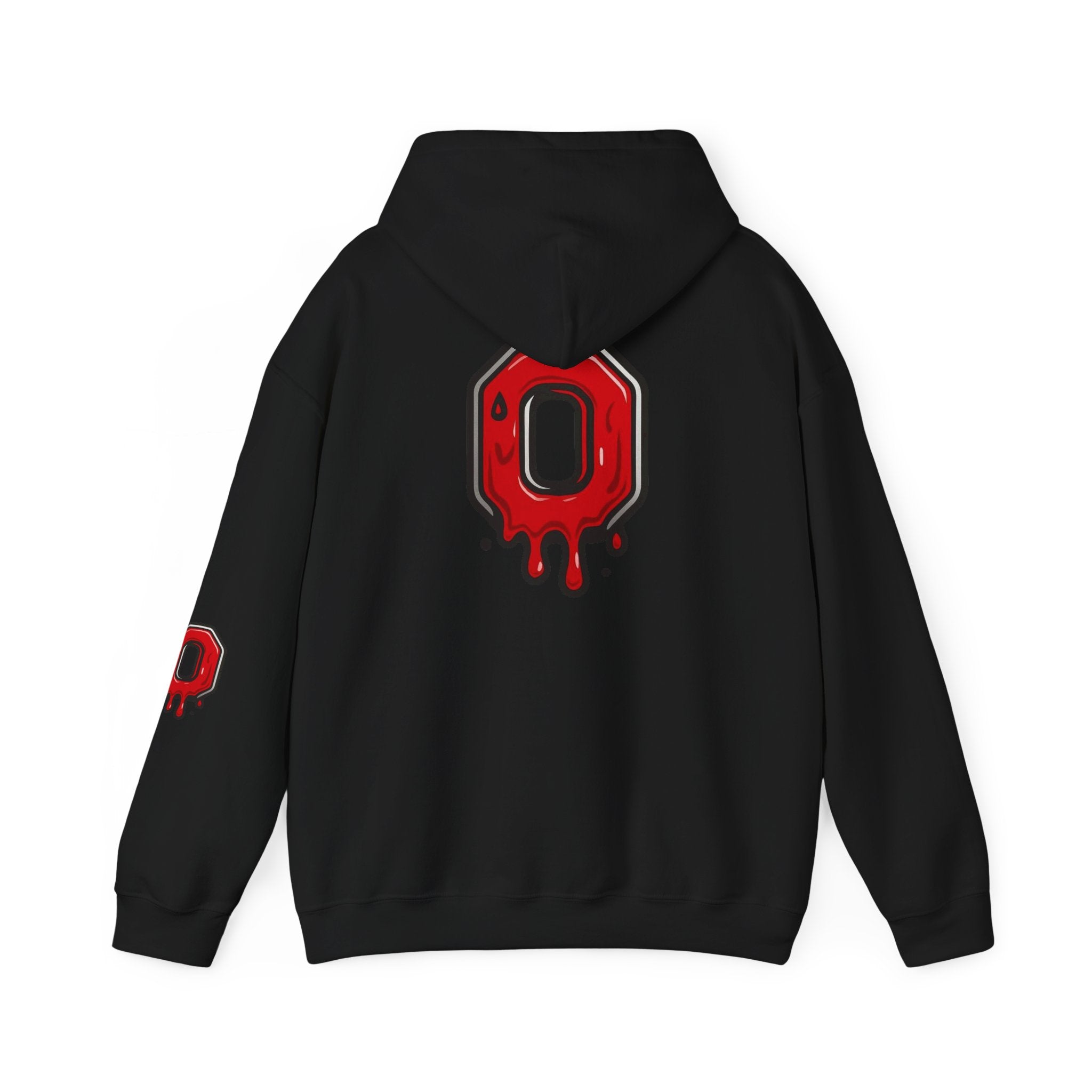 The Block O Drip Hoodie, National Champions 2025 Hoodie, Buckeyes Fan 4 Print Locations
