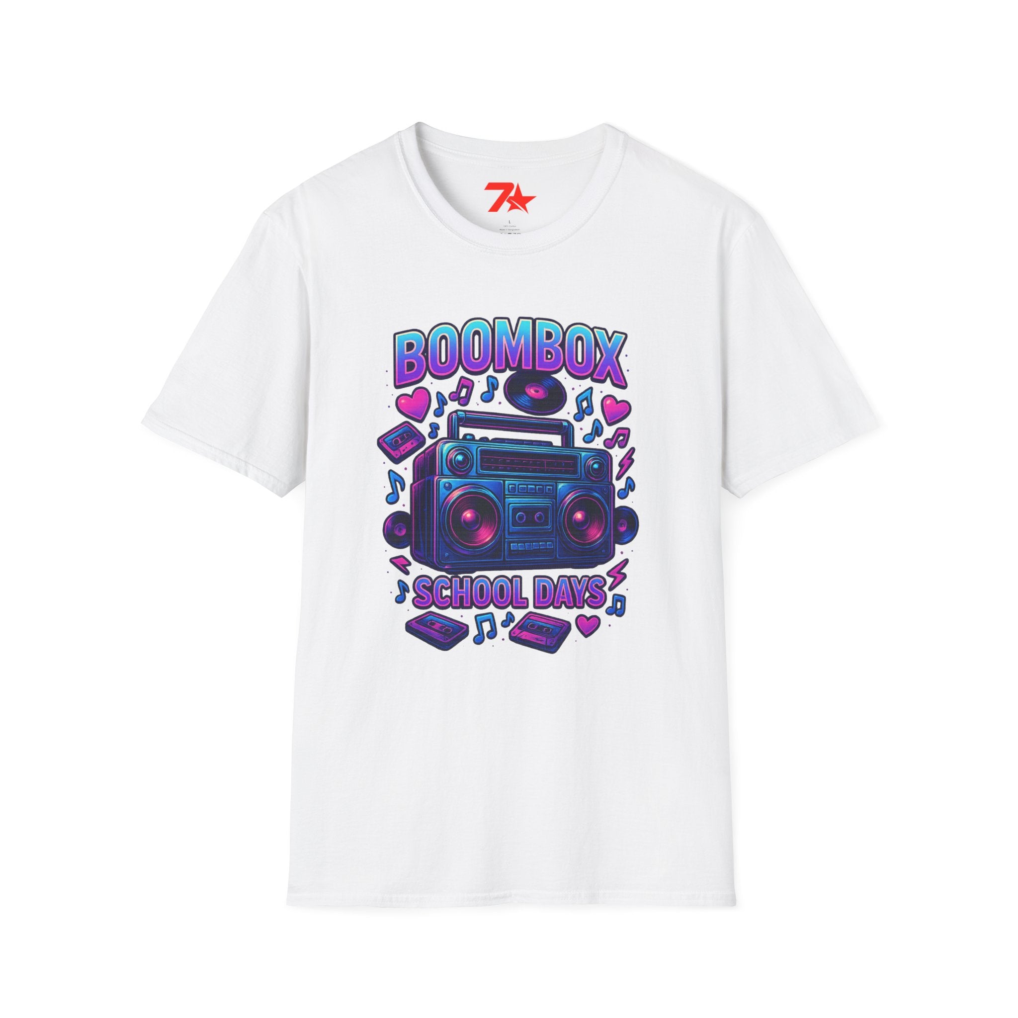 Boom Box from back in the day. Nostalgic Unisex Softstyle T-Shirt