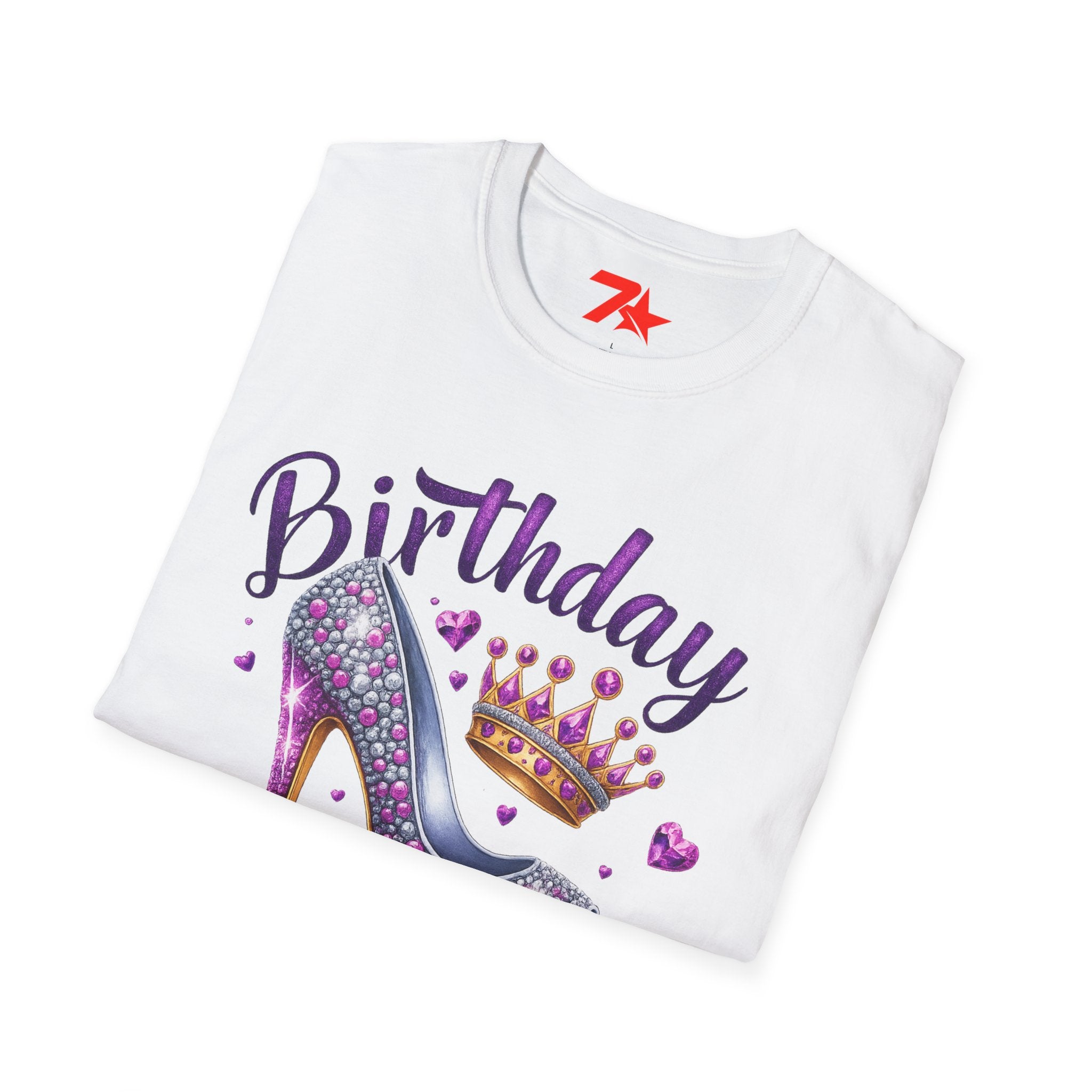 Birthday Girl Queen Unisex Softstyle T-Shirt, Birthday Party Shirt, Special Day