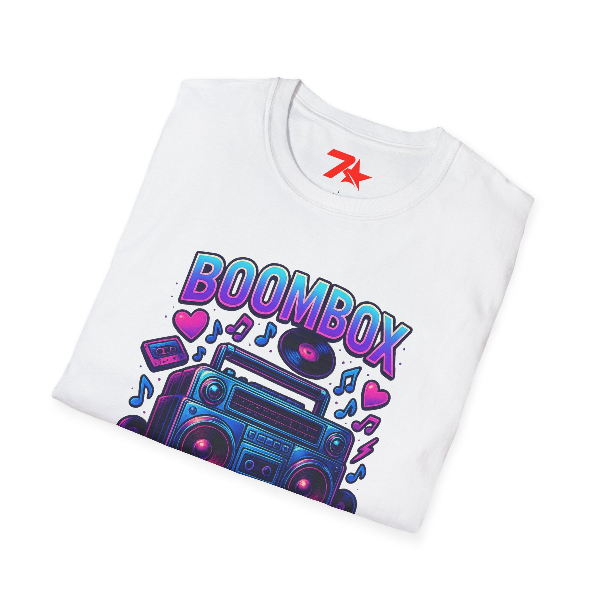Boom Box from back in the day. Nostalgic Unisex Softstyle T-Shirt