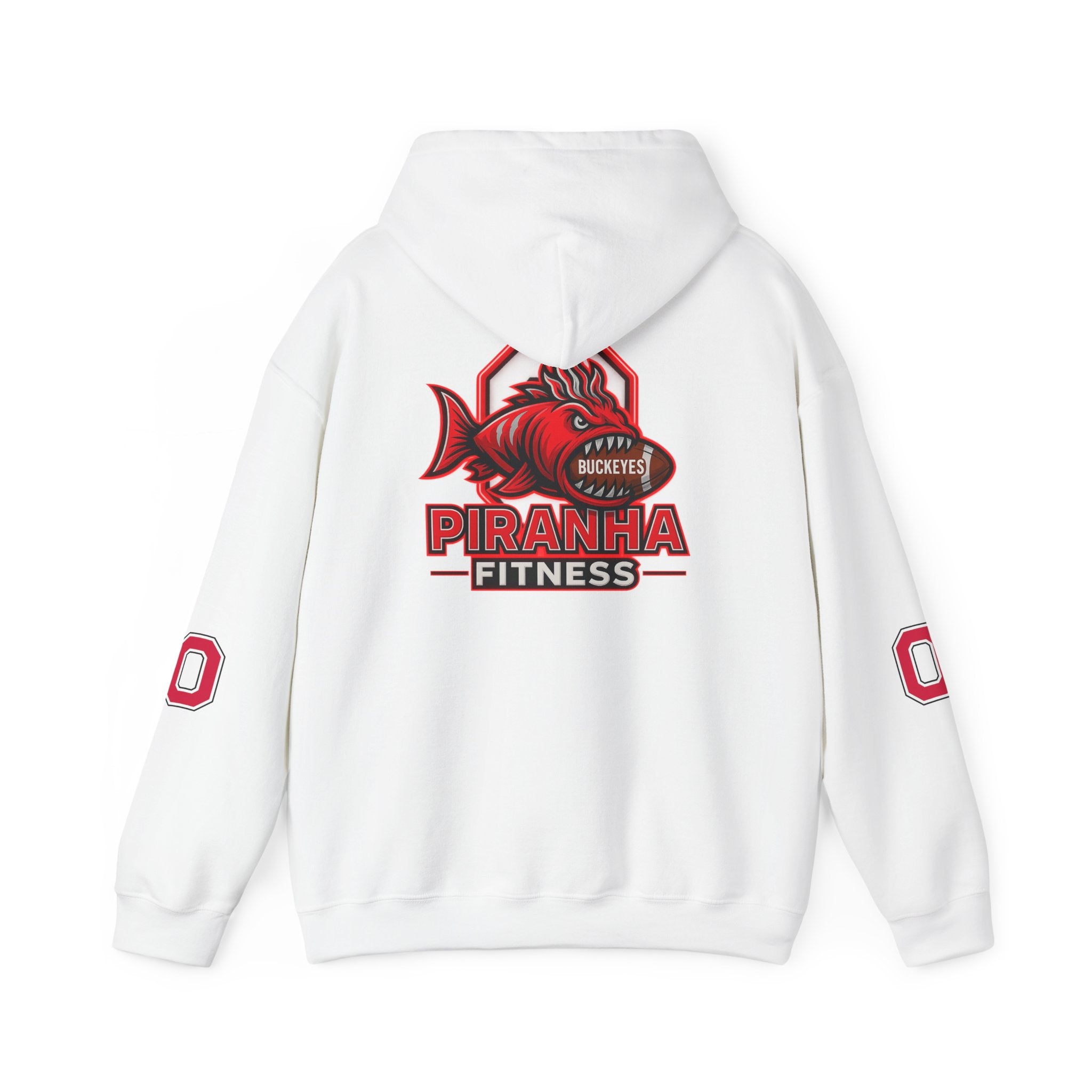 Piranha Fitness Ohio State Hoodie, OSU Buckeyes Athletic Sweatshirt, Gym Workout