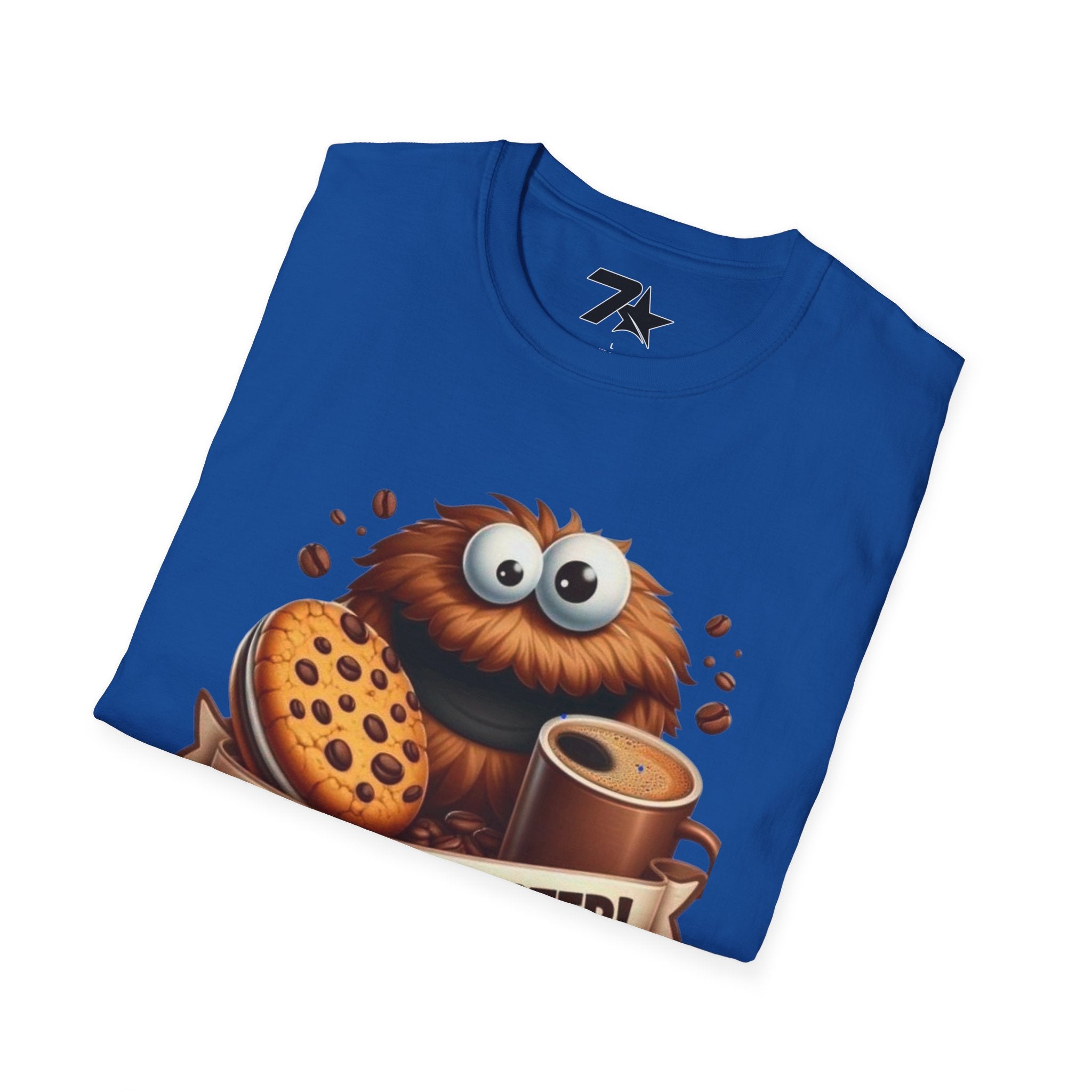Coffee and Cookie Monster Funny Tee, Unisex T-Shirt, Gift for Coffee Lovers,